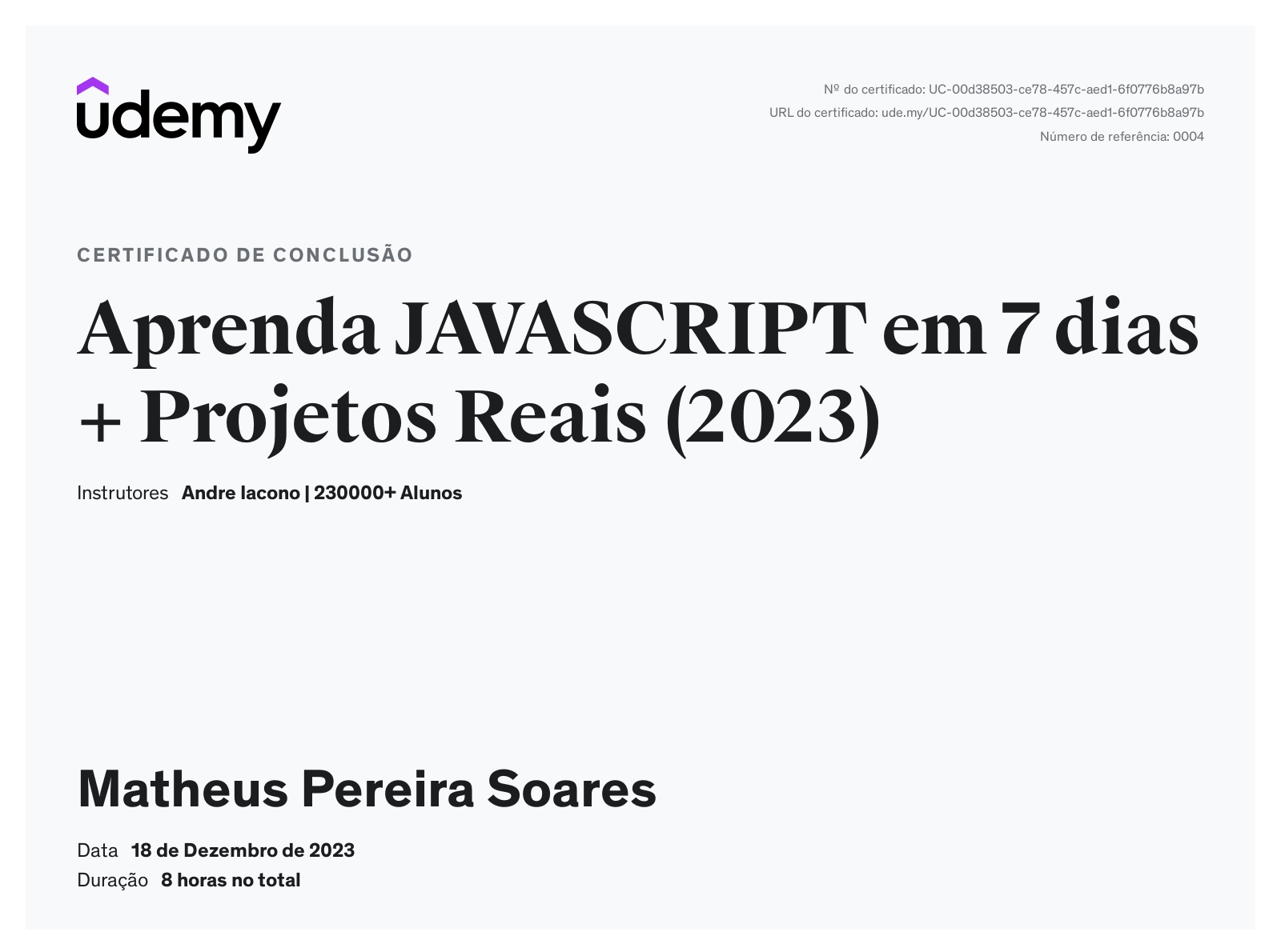 Matheus Soares - Front-End Junior | Back-End junior | React ...
