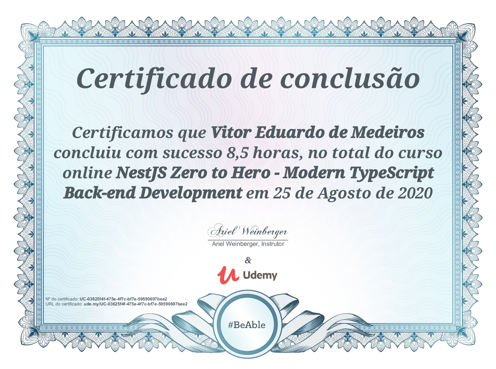 Vitor Eduardo de Medeiros - Software Engineer | Node.js - TypeScript ...