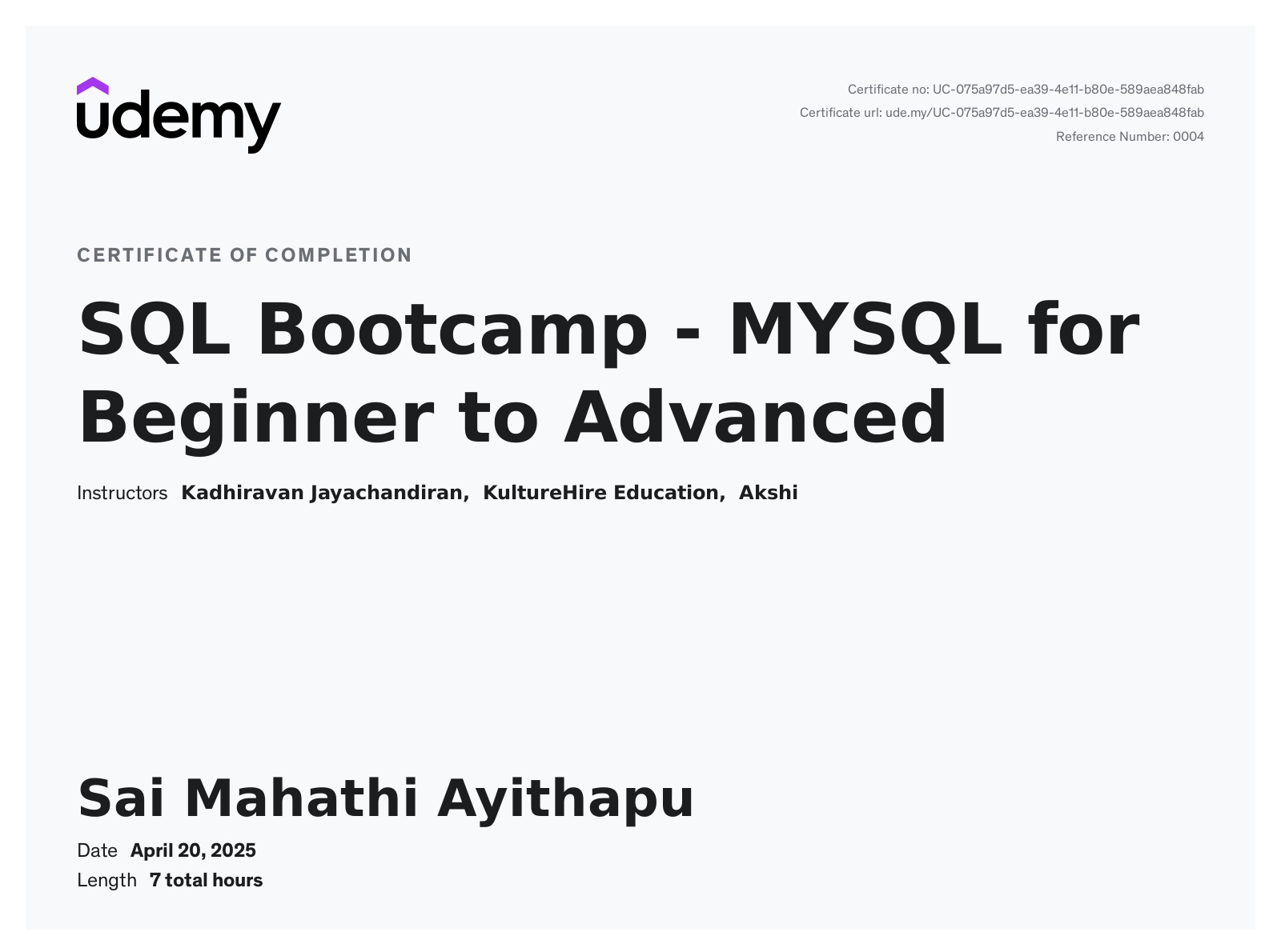Ayithapu Sai Mahathi - Aspiring Data Analyst | SQL | Python | Excel ...