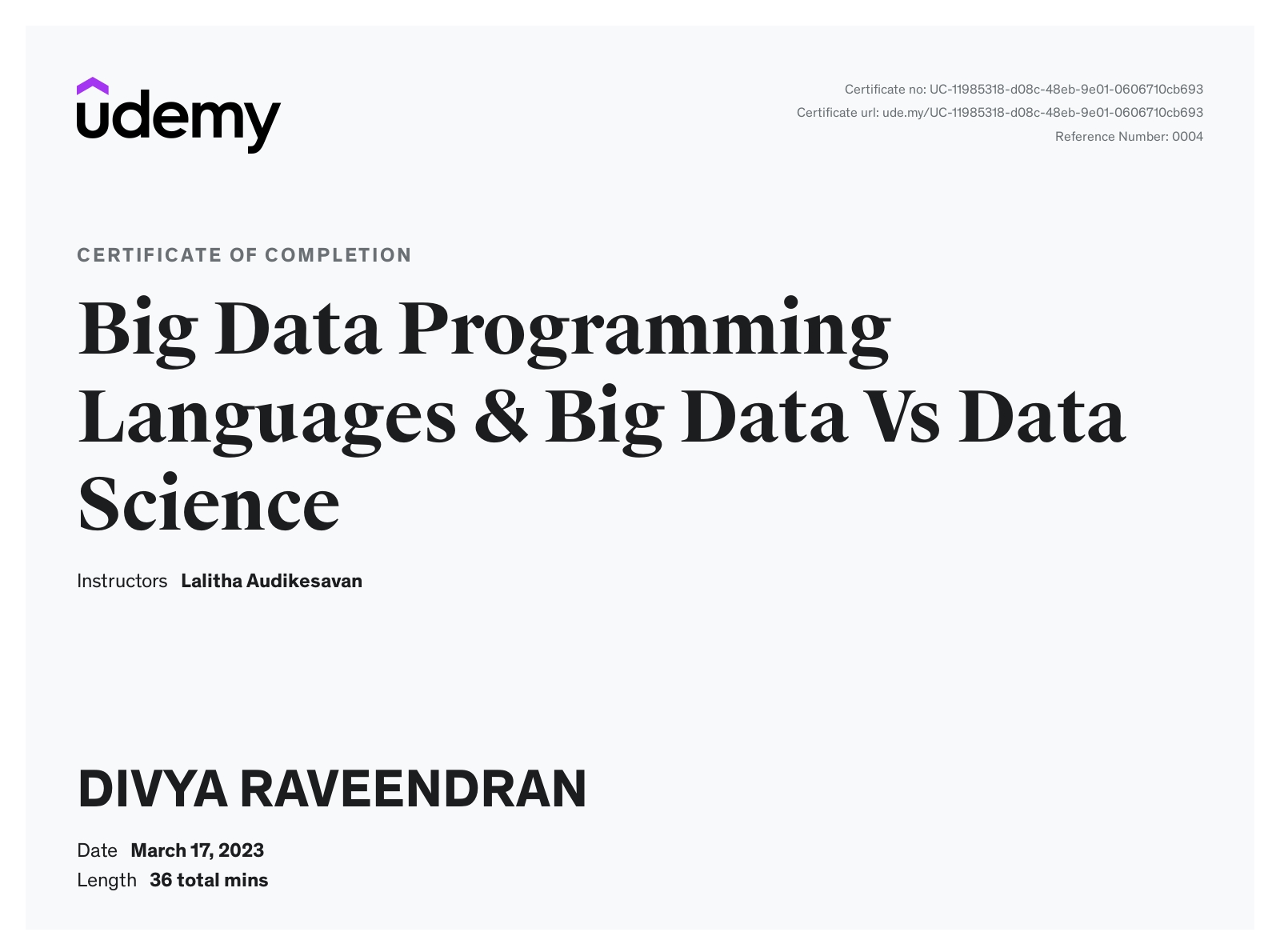 Big Data Programming Languages & Big Data Vs Data Science