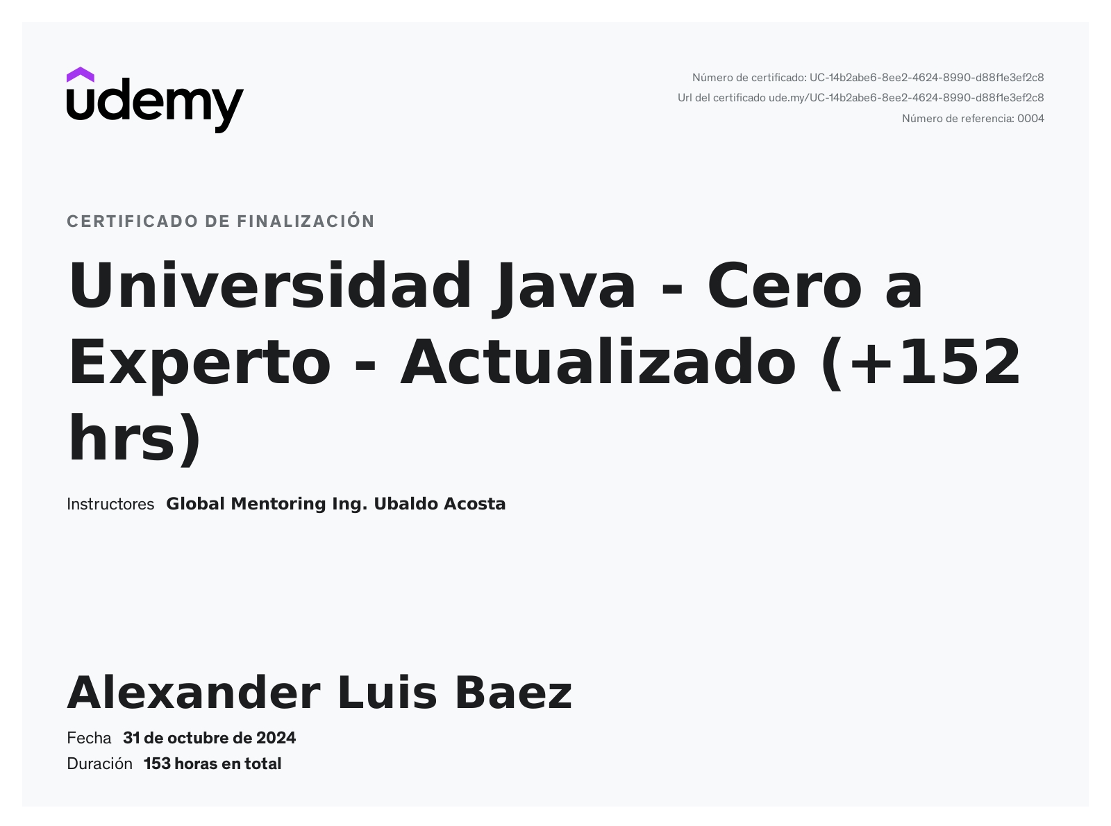 Alexander Baez - Desarrollador BackEnd Java | Estudiante de Tecnicatura ...
