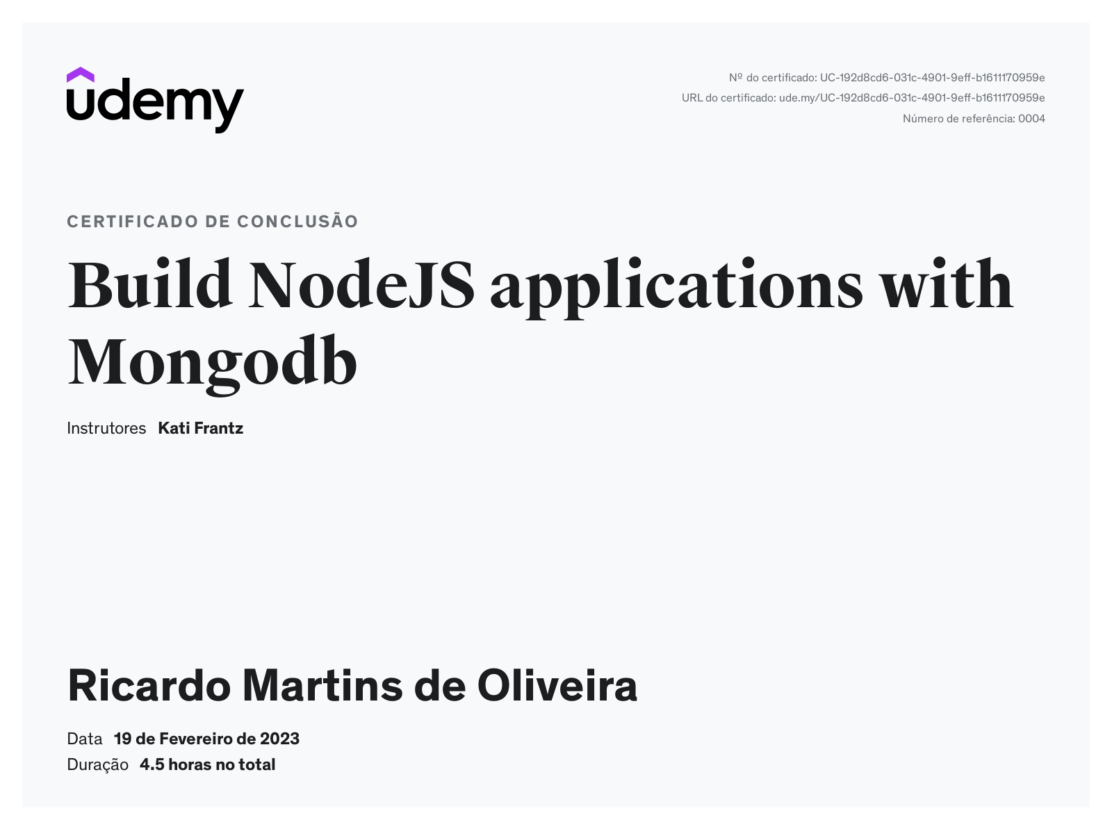 Certificado NodeJS