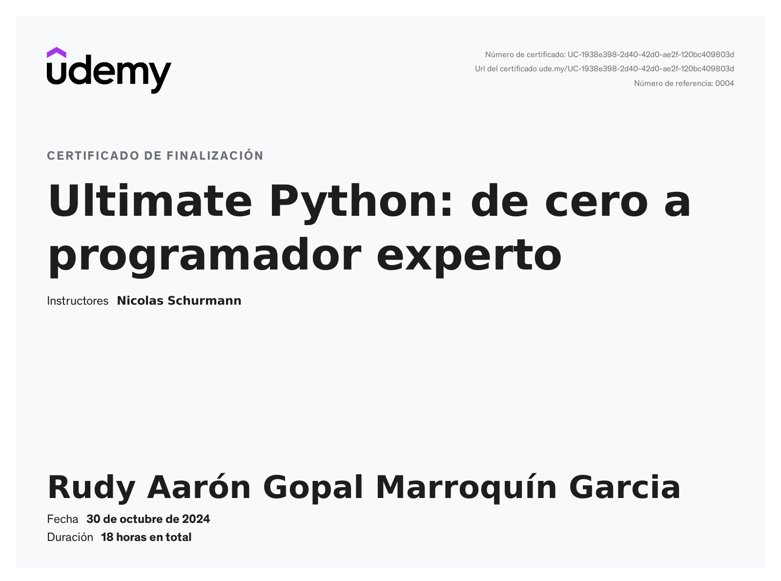 Ultimate Python: de cero a programador experto