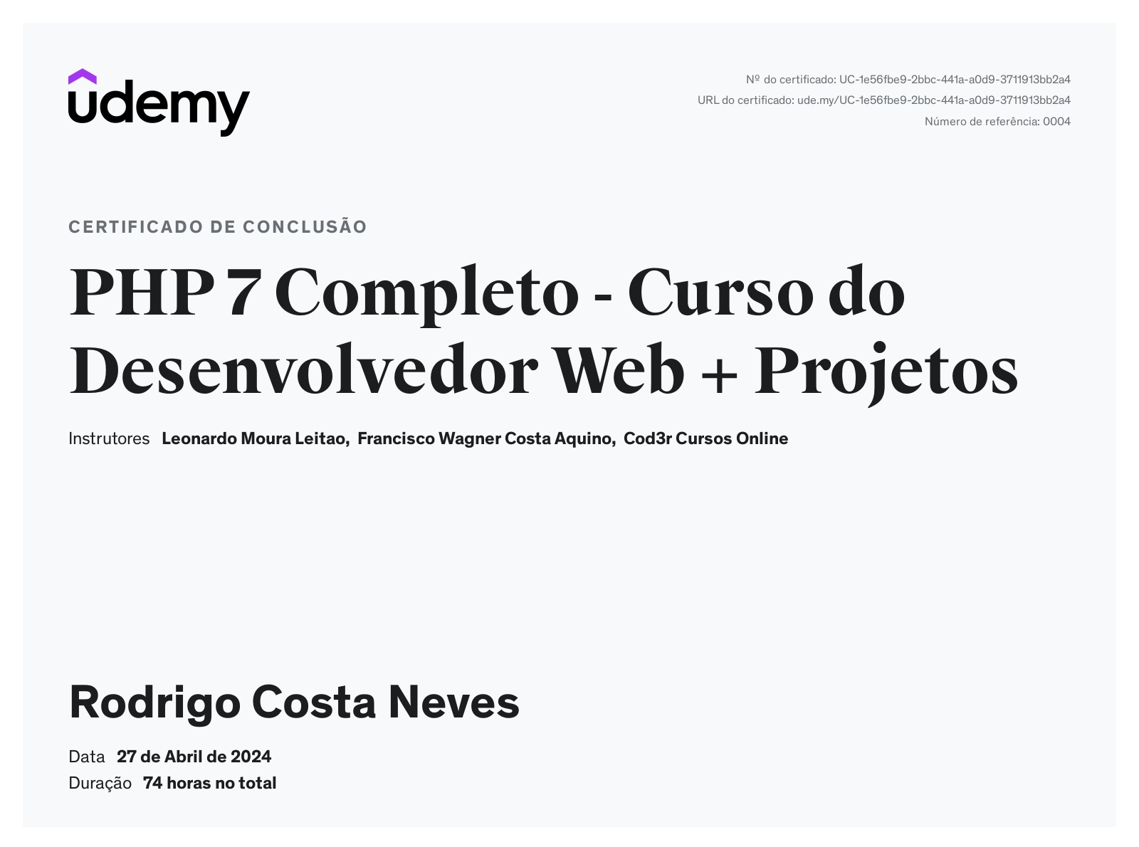 Rodrigo Costa - Desenvolvedor Full Stack | PHP | Laravel | Angular ...