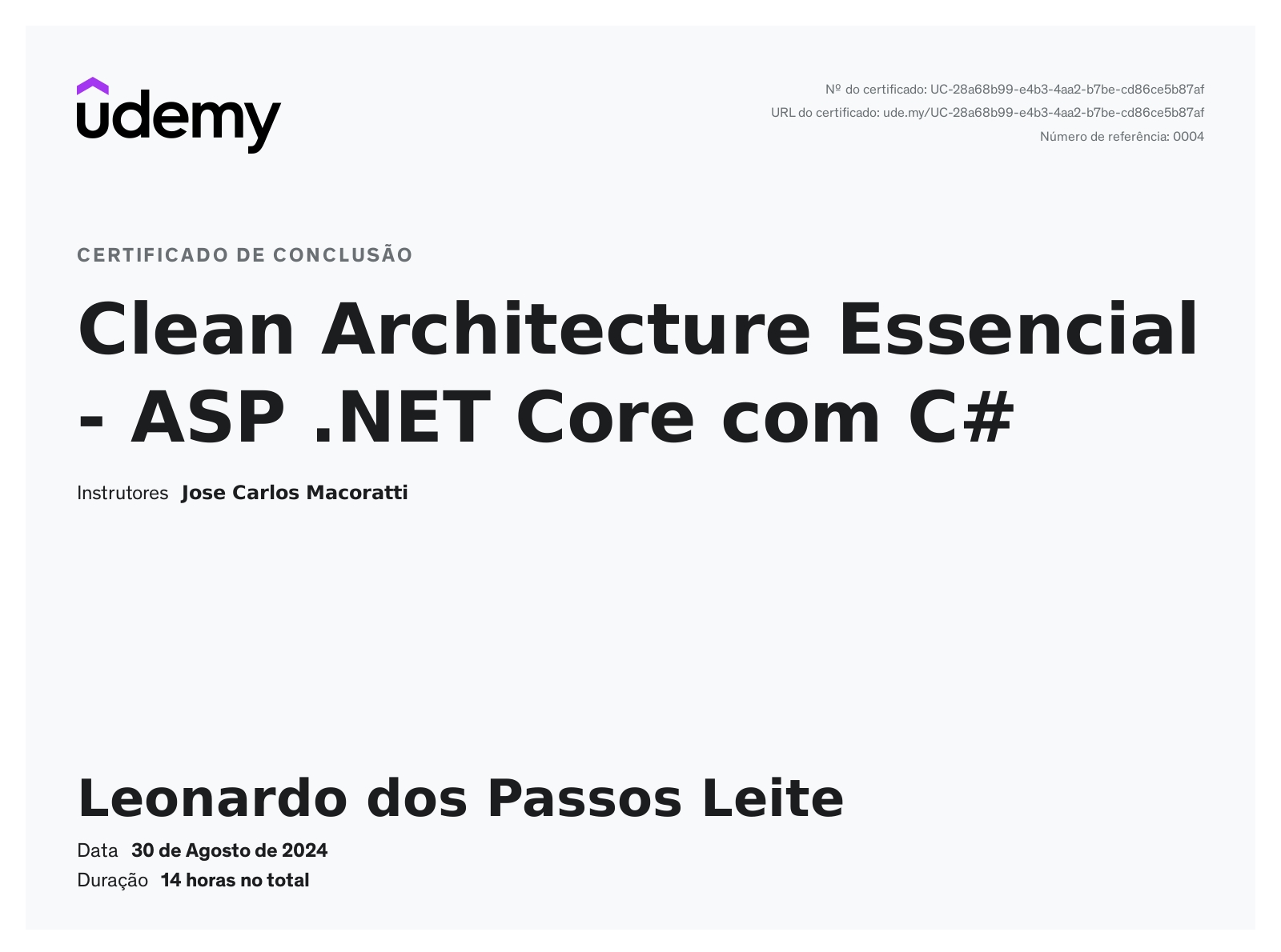 Leonardo dos Passos Leite - Fullstack .NET Developer (Júnior) | Backend ...