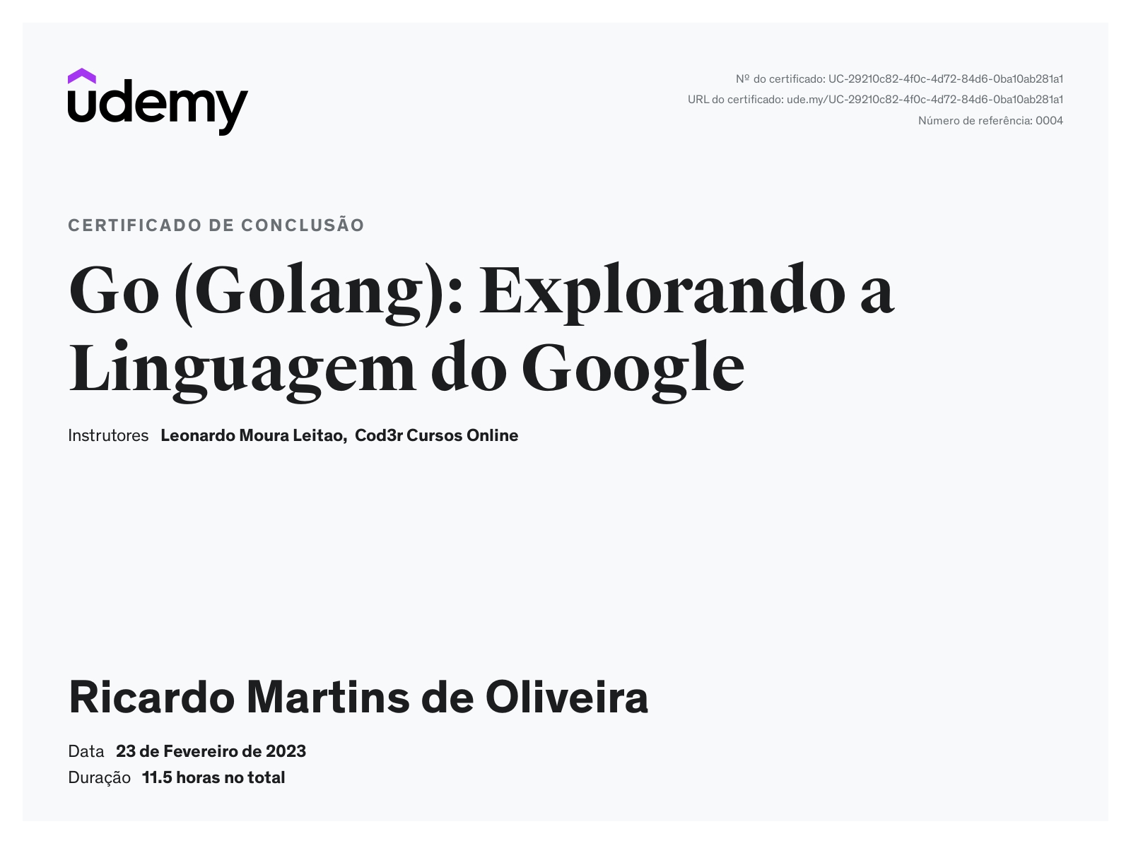 Certificado Go Explorando