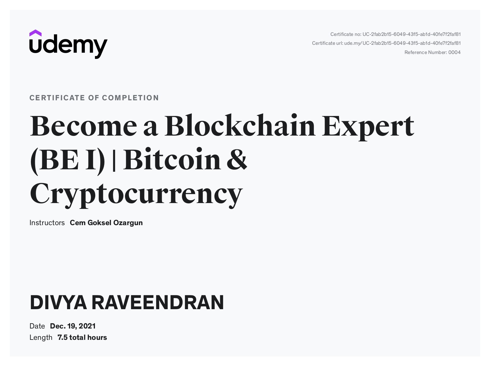 Become a Blockchain Expert (BEI)|Bitcoin & Cryptocurrency