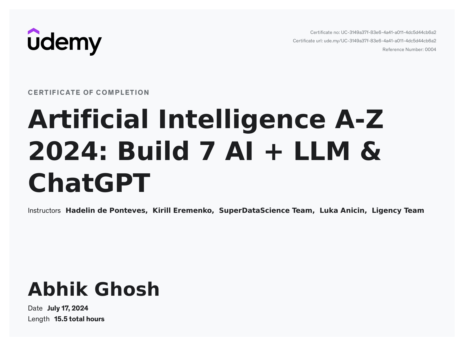 Artificial Intelligence A-Z