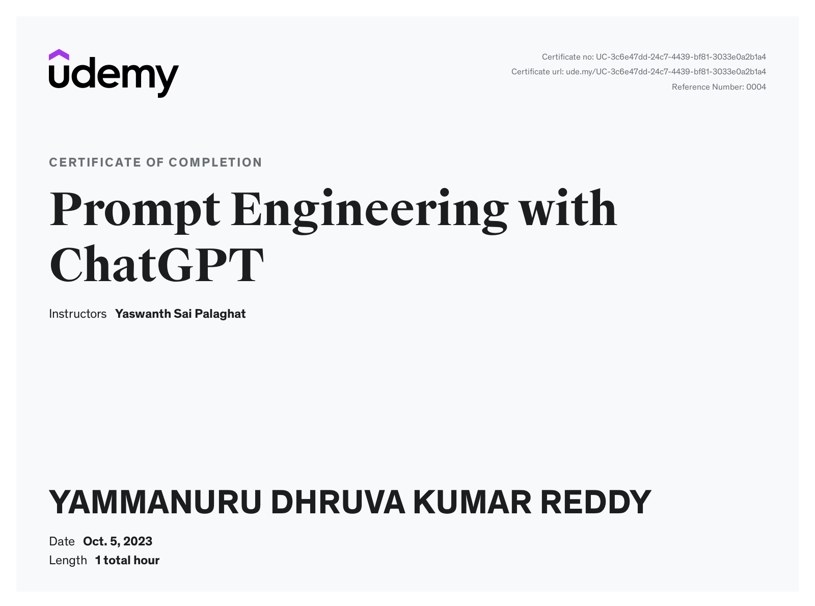 Yammanuru Dhruva Kumar Reddy - Associate Trainee - TRINITI ADVANCED ...