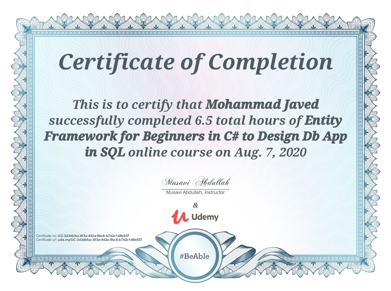 Mohammad Javed Khan - Applications Developer – Grade 4 | Visual Studio ...