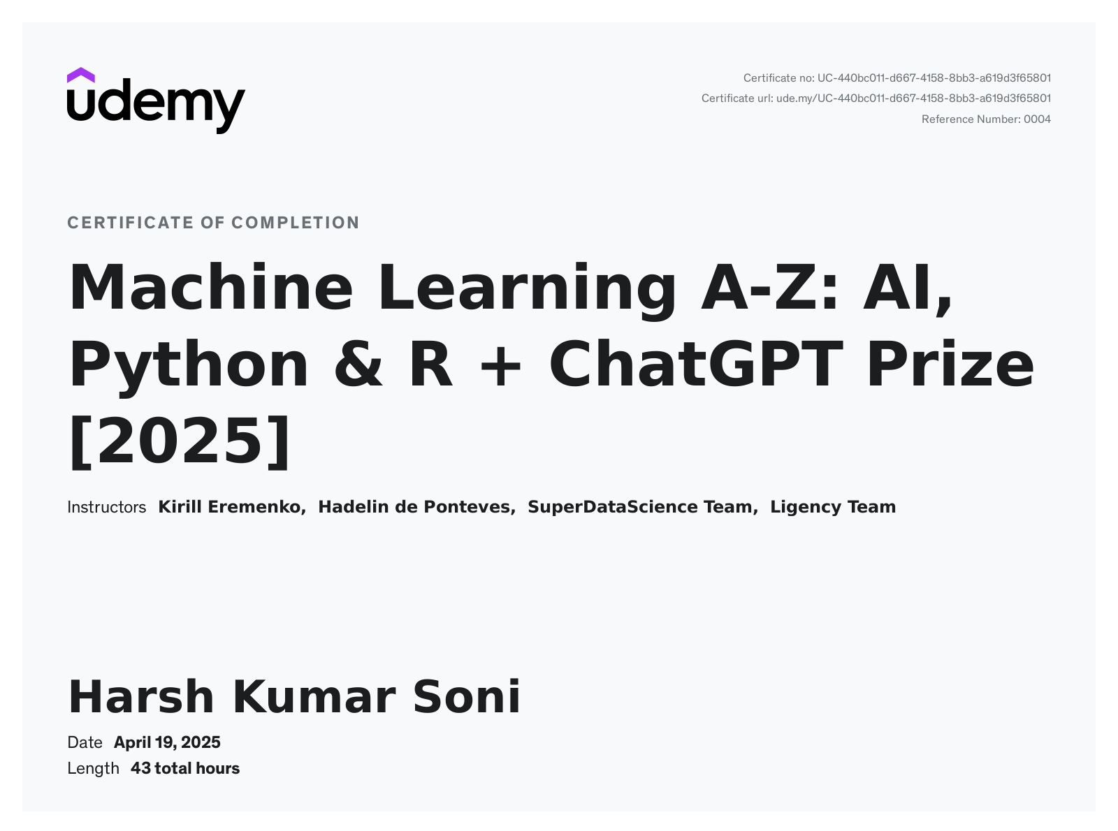 HARSH KUMAR SONI - Aspiring Machine Learning professional skilled in ...