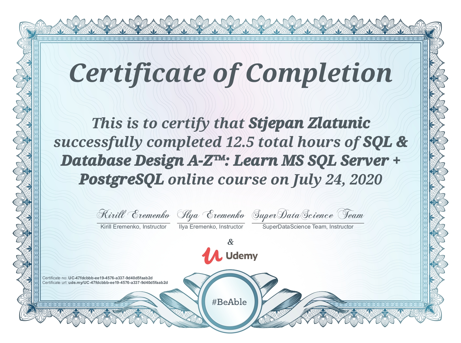 Stjepan Zlatunic – MS SQL Server DBA / Administrator ...