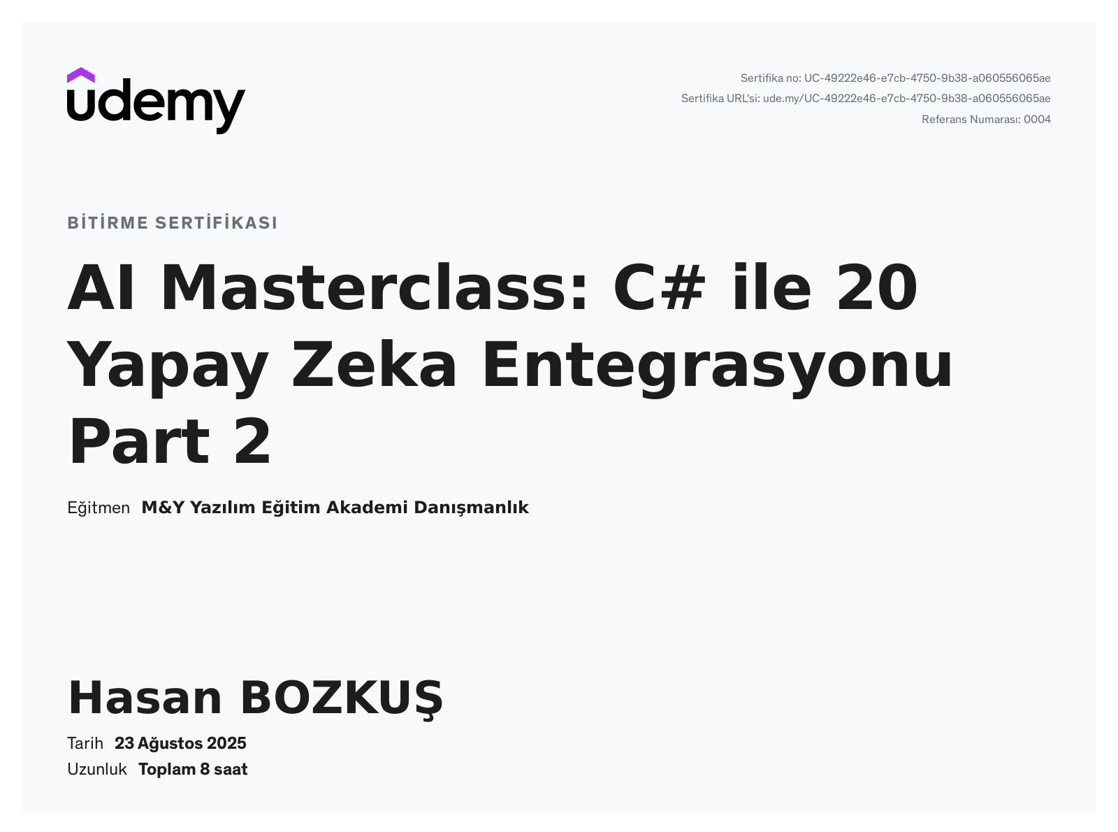 certificate