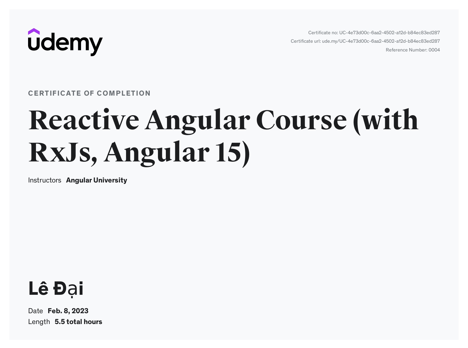 Reactive Angular Course (with RxJs, Angular 15)