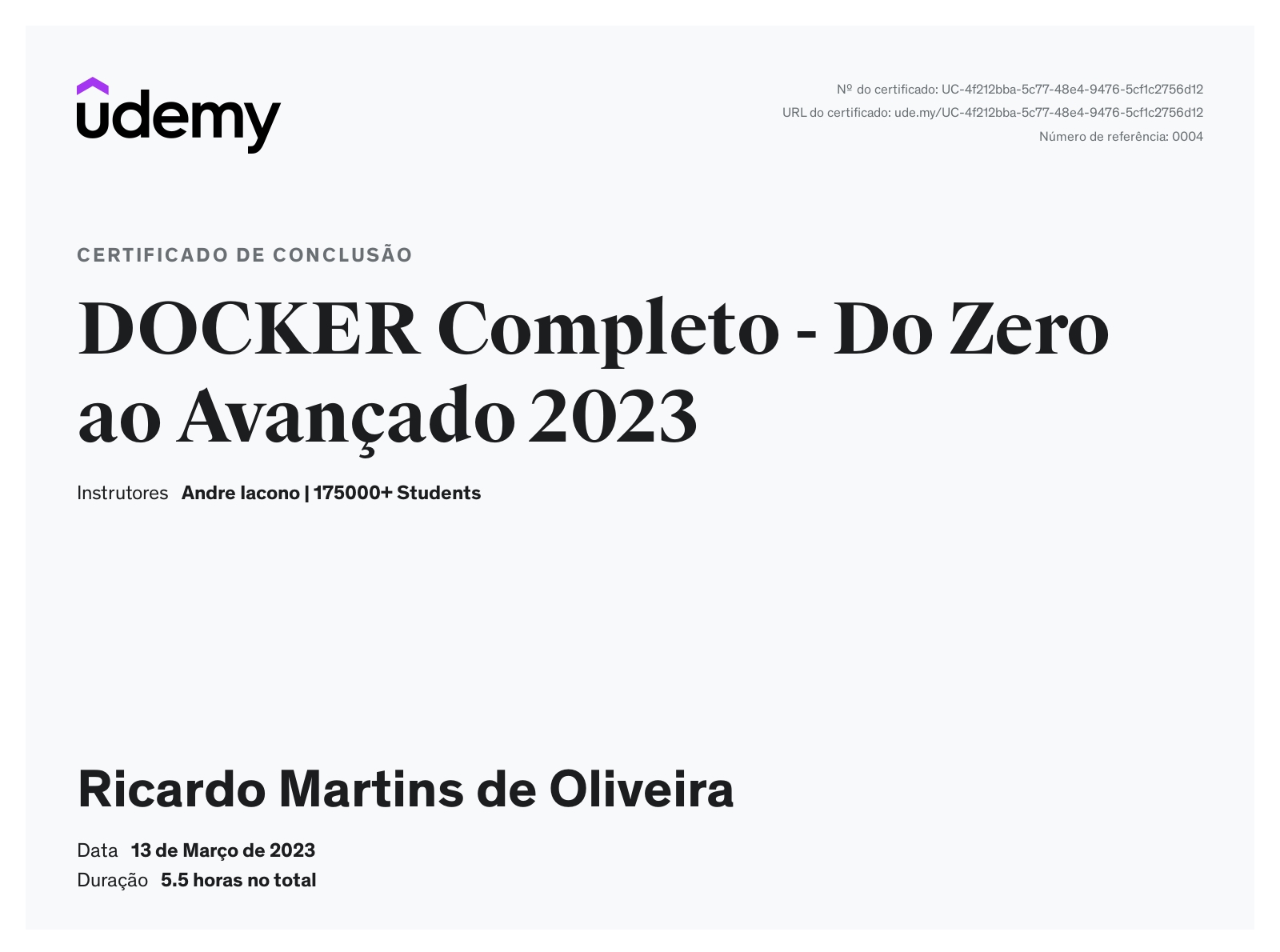 Certificado Docker