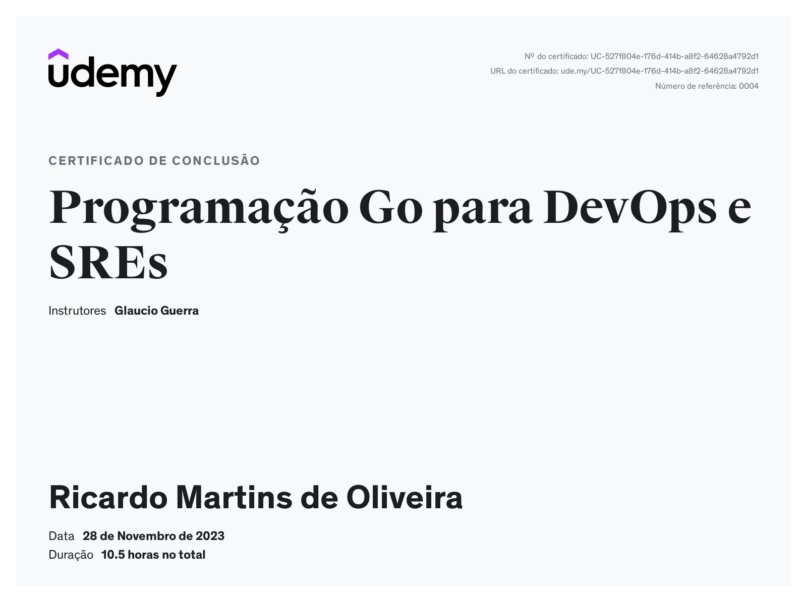 Certificado Go para DevOps