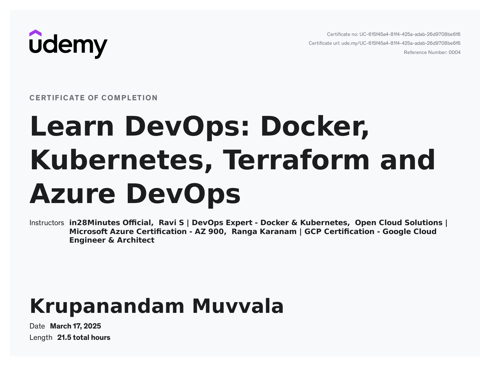 Krupanandam Muvvala - Senior Consultant @ EY | AWS Certified Developer ...