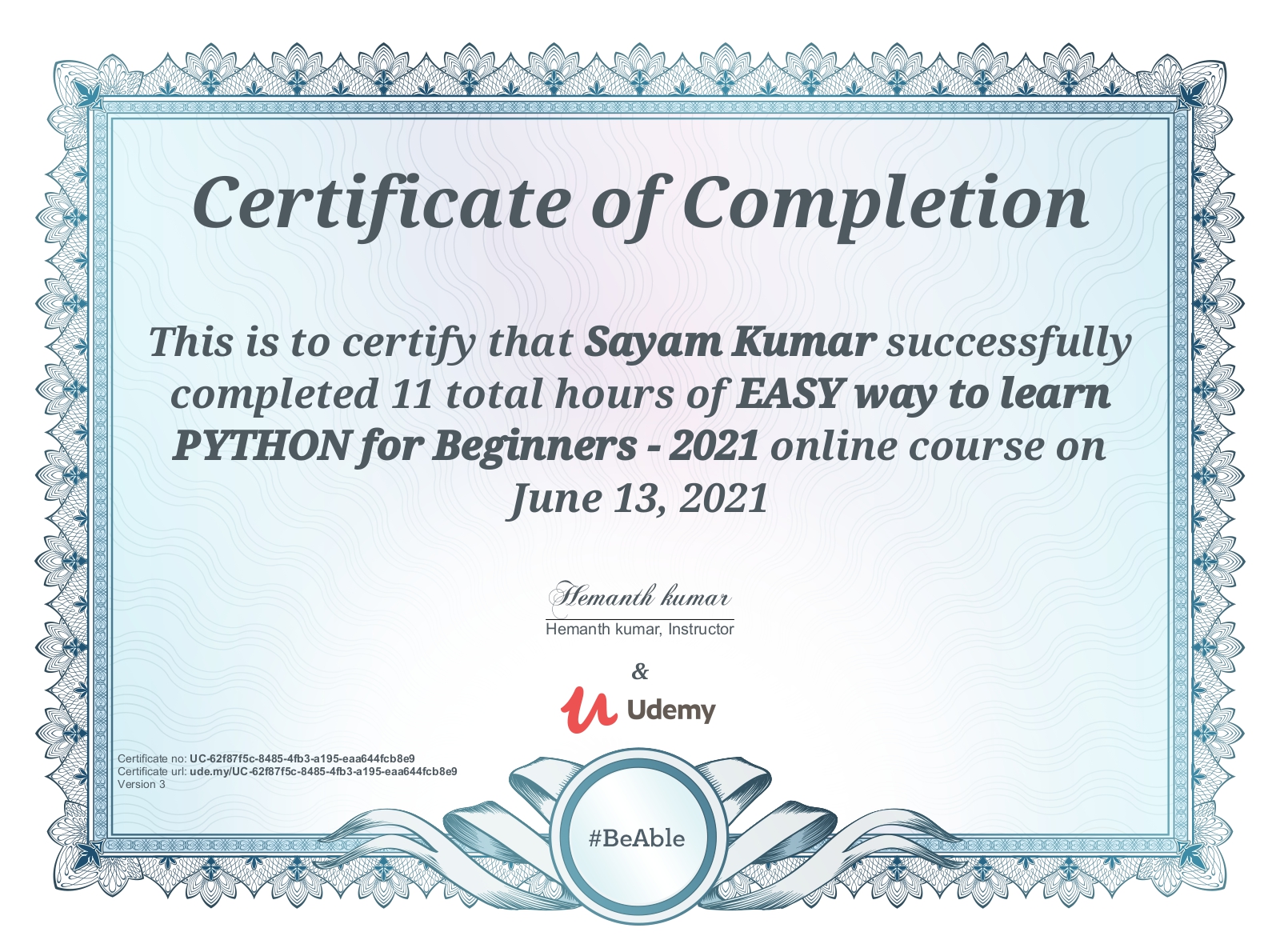 Sayam Kumar - Data Scientist | ML Engineer | AI Developer | Python ...