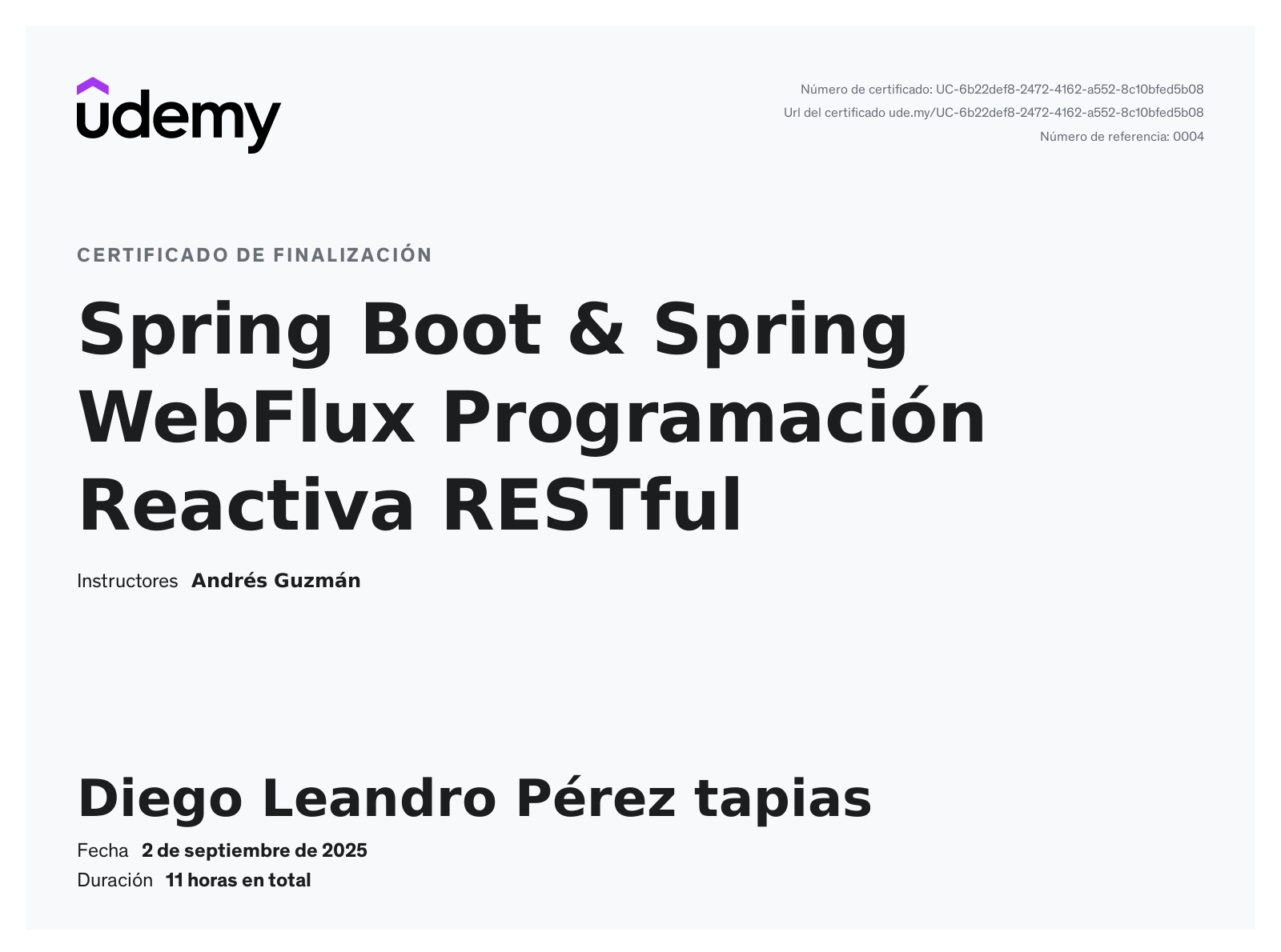 Diego Leandro Pérez Tapias - Java Backend Developer | Spring Boot ...
