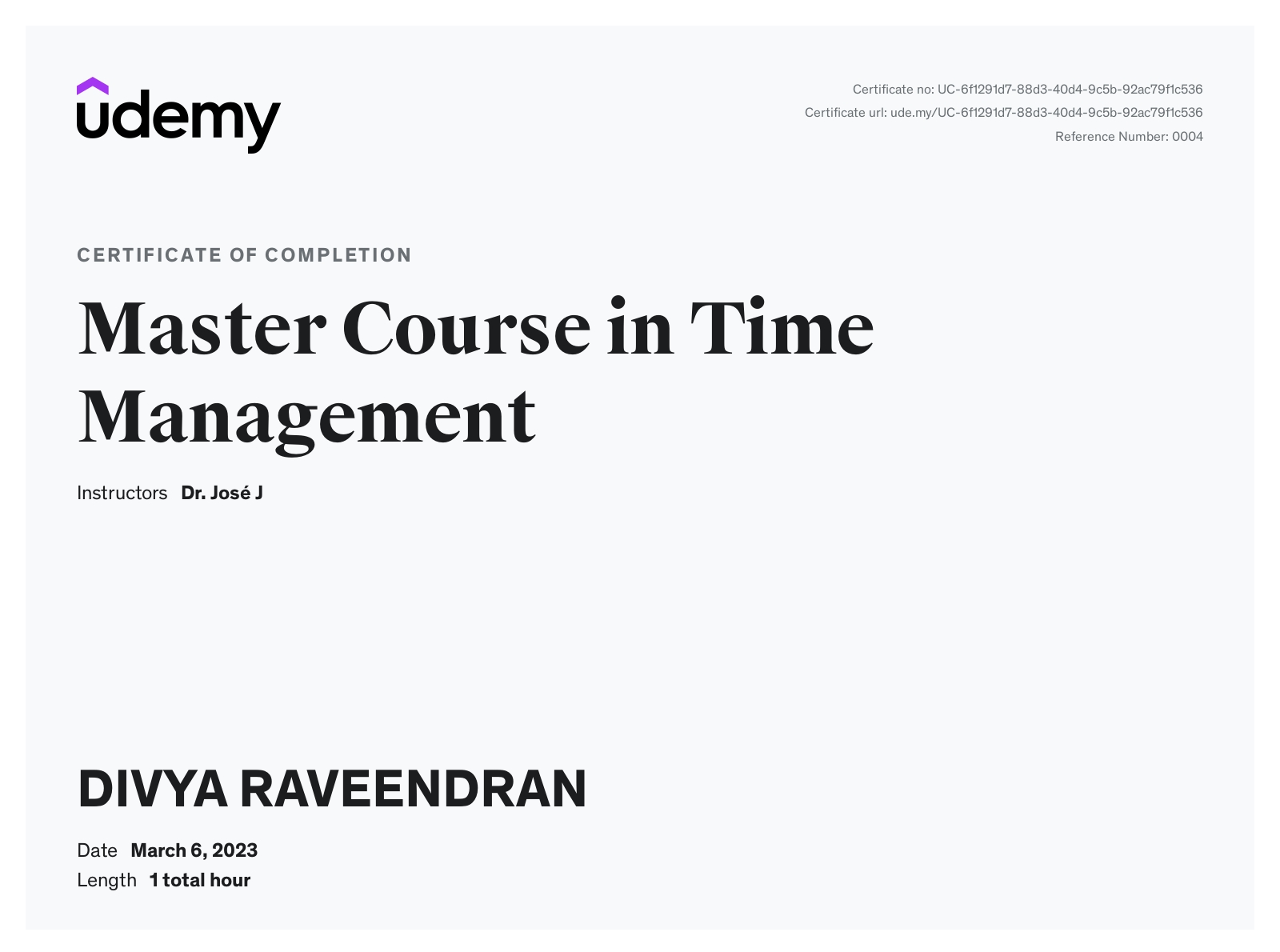 Master Course in Time Management