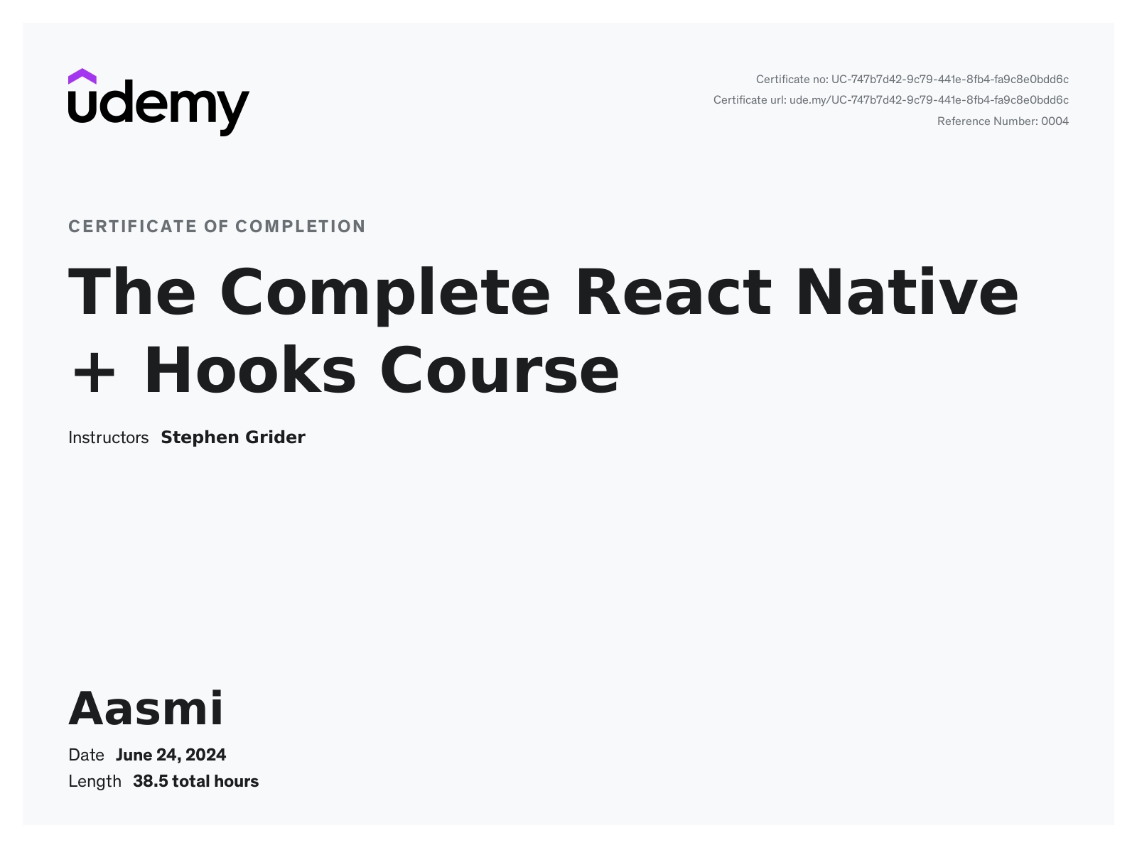 Aasmi C. - Full Stack Software Developer | ReactJS, React Native, Node ...