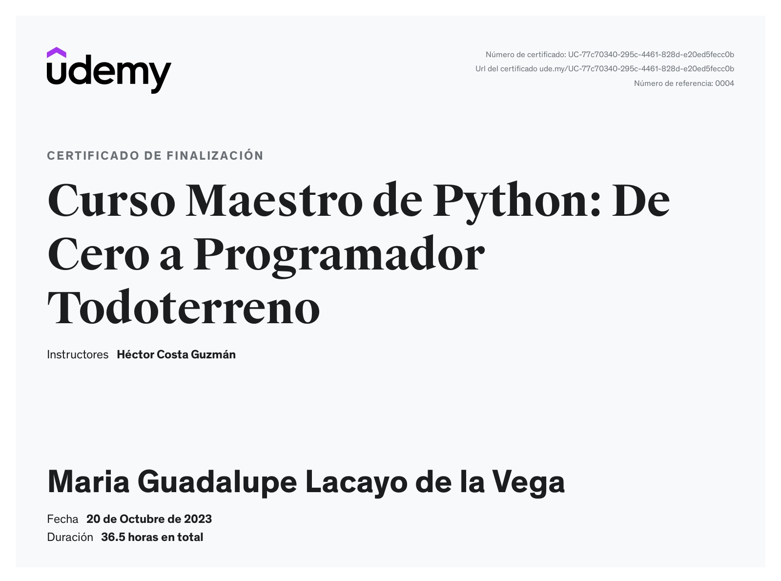 Certificado