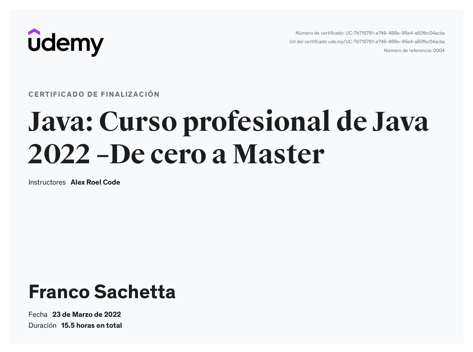 Franco Barrios - Junior Java Developer - Auxiliar operator in ...