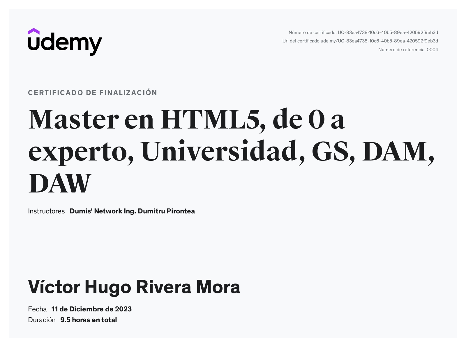 Victor Rivera - Egresado de Desarrollo de Software | LinkedIn