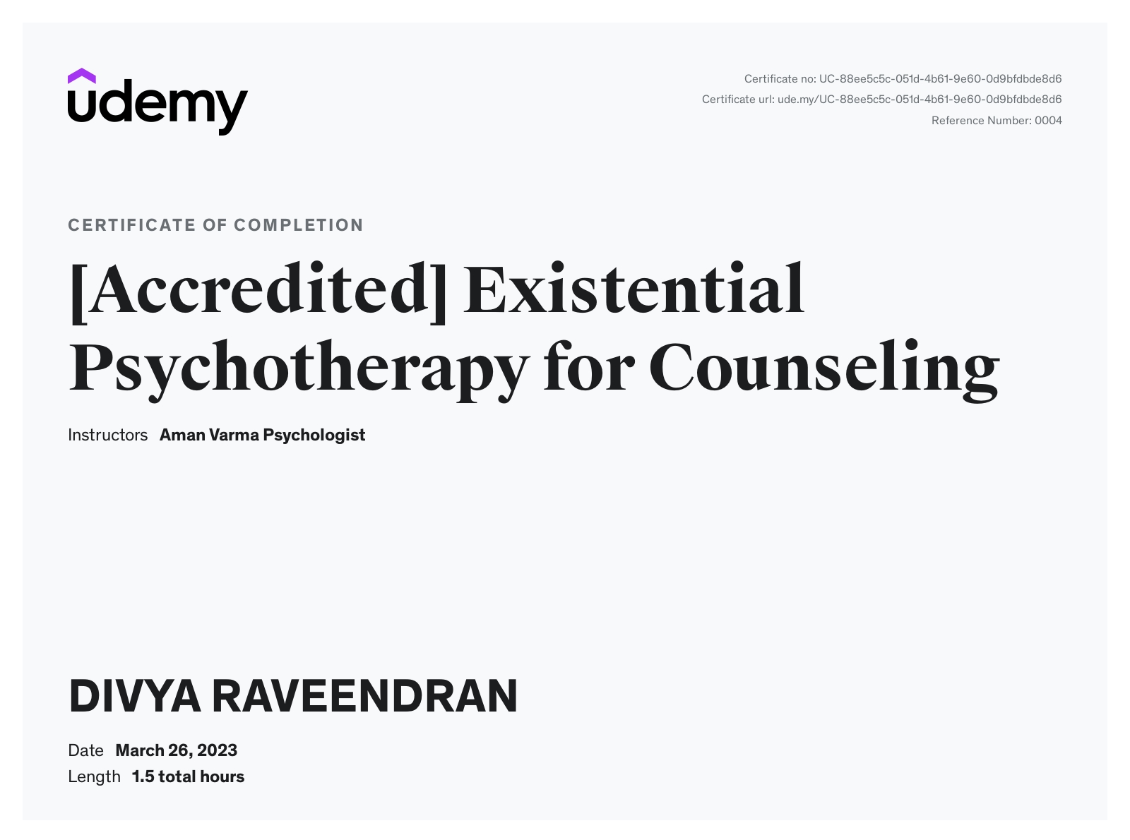 [Accredited]Existential Psychotherapy for Counseling