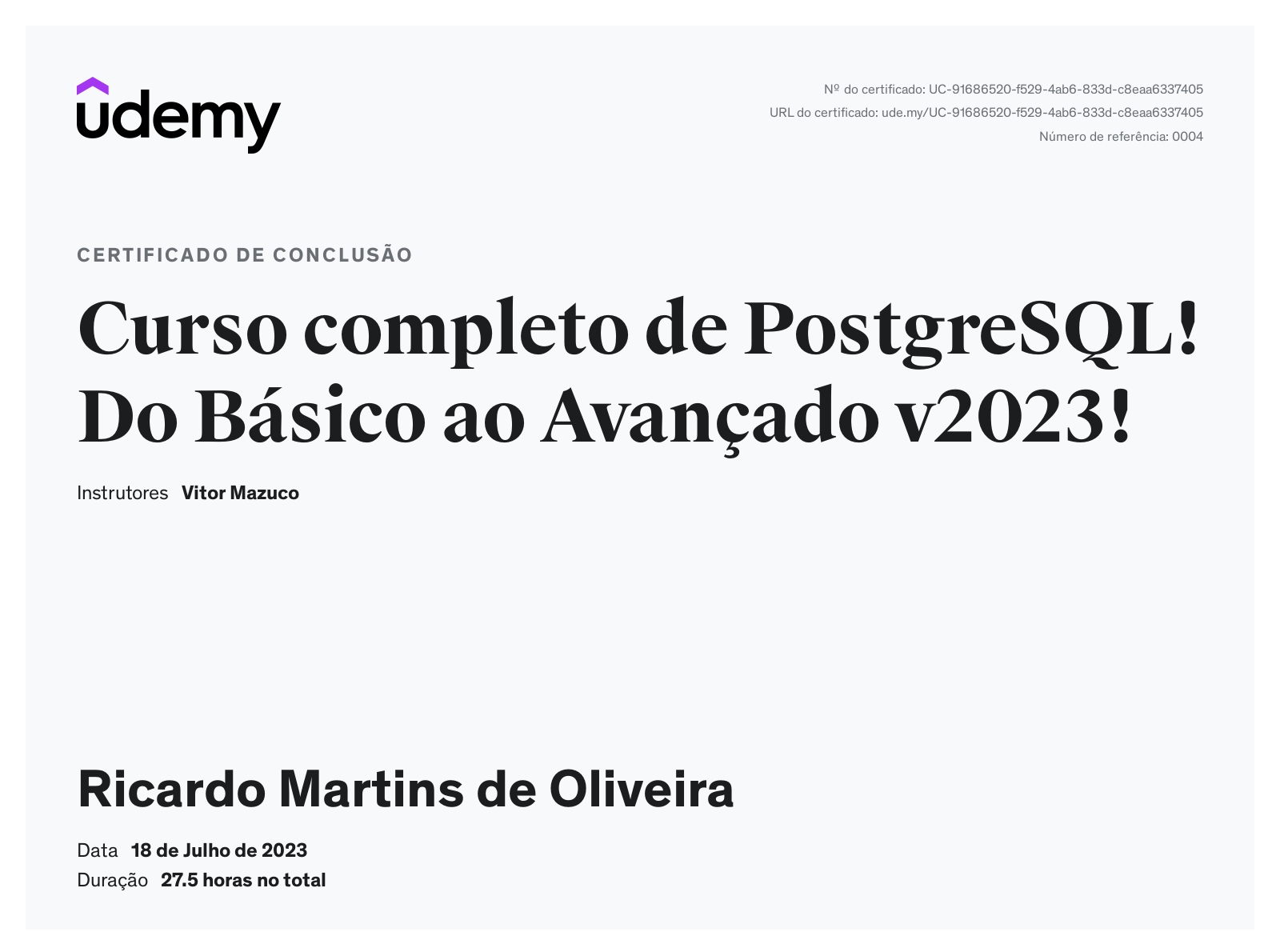 Certificado PostgreSQL