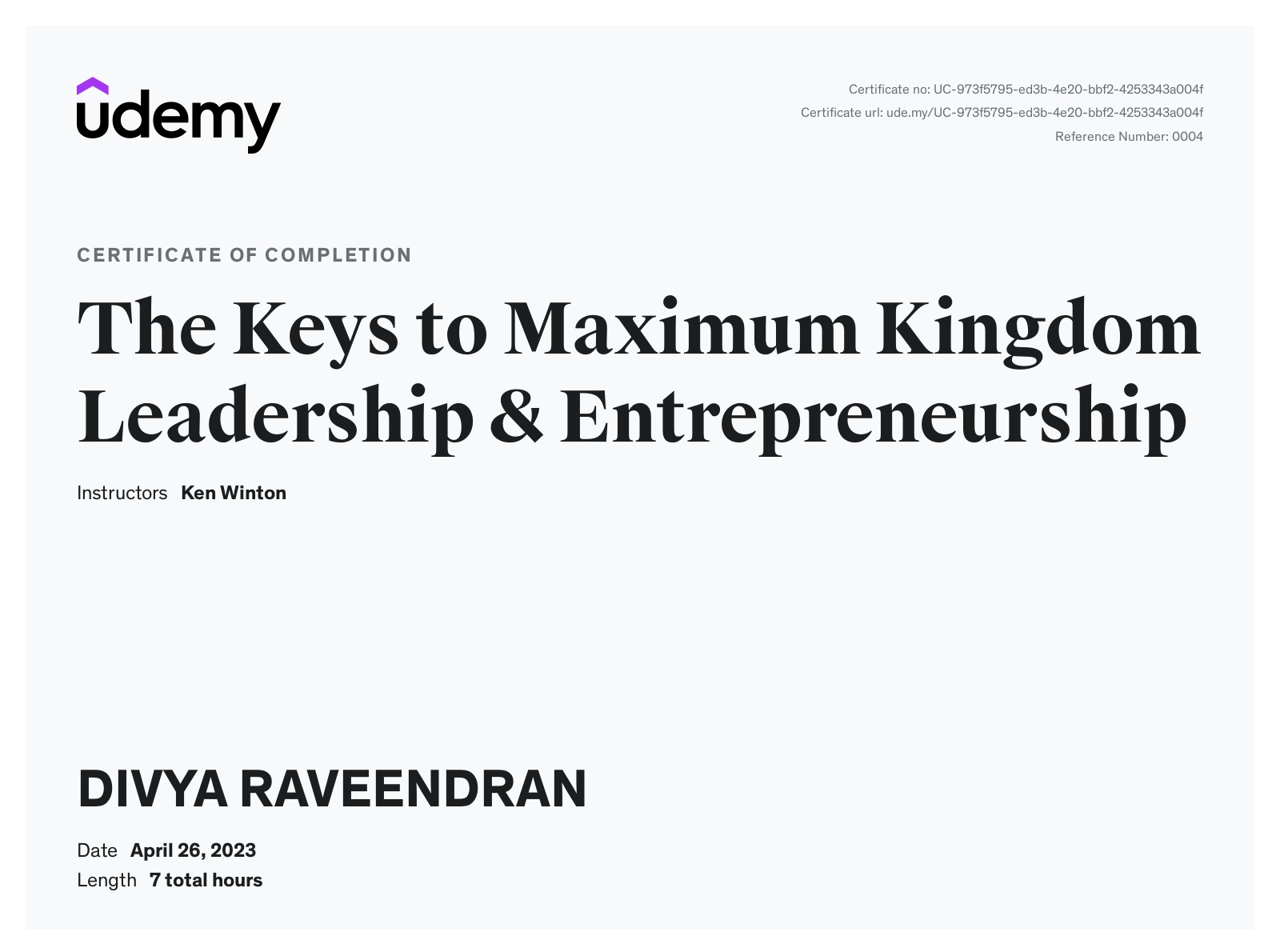 The Key to Maximum Kingdom Leadership & Entrepreneurship