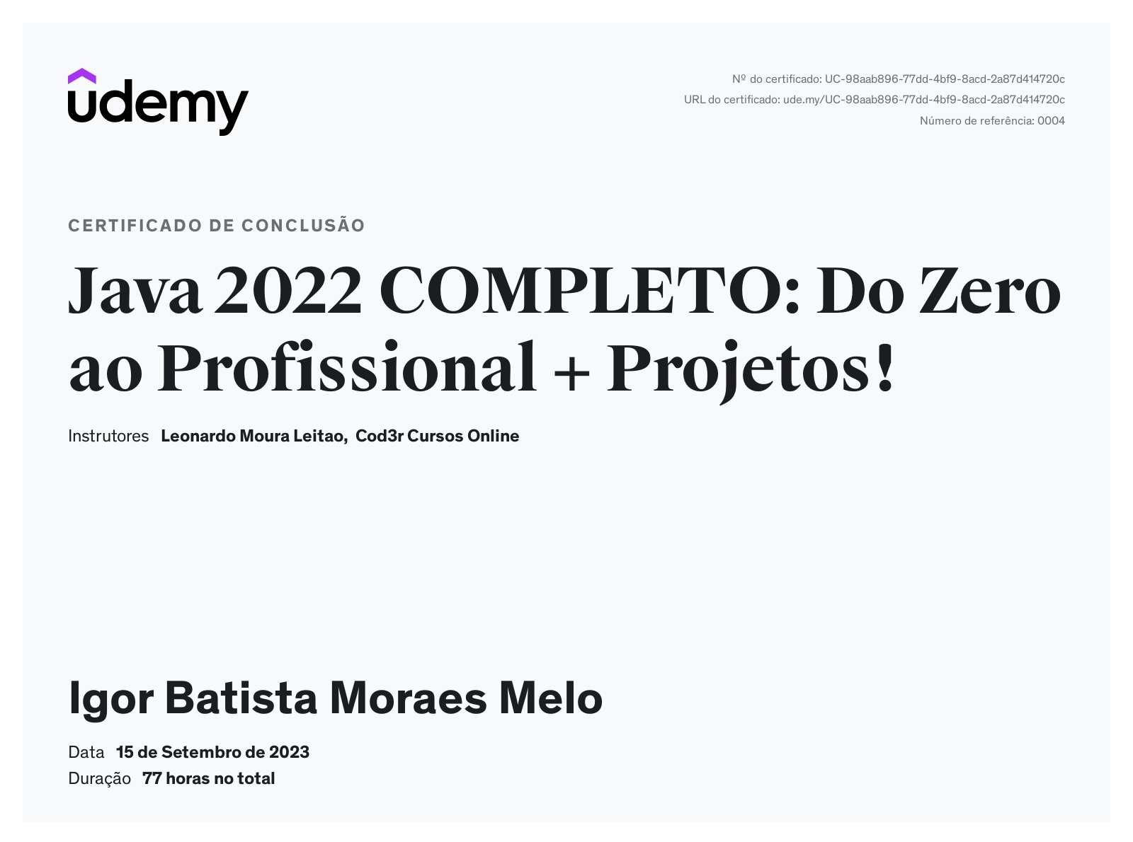 Igor Batista Moraes Melo - Mobile Developer | Android Studio | Java ...