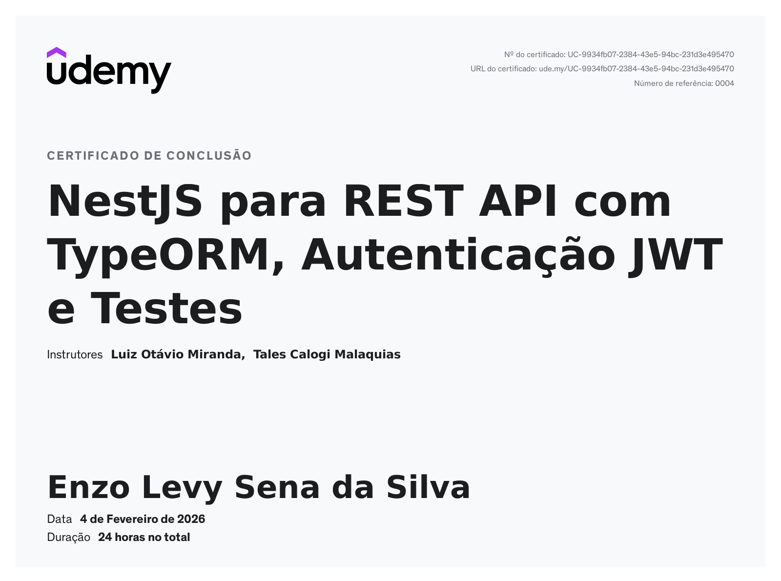 Enzo Sena - Desenvolvedor fullstack | .NET | C# | NestJS | TypeScript ...