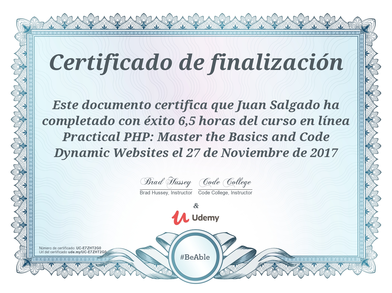 Certificado Udemy Dynamic Websites