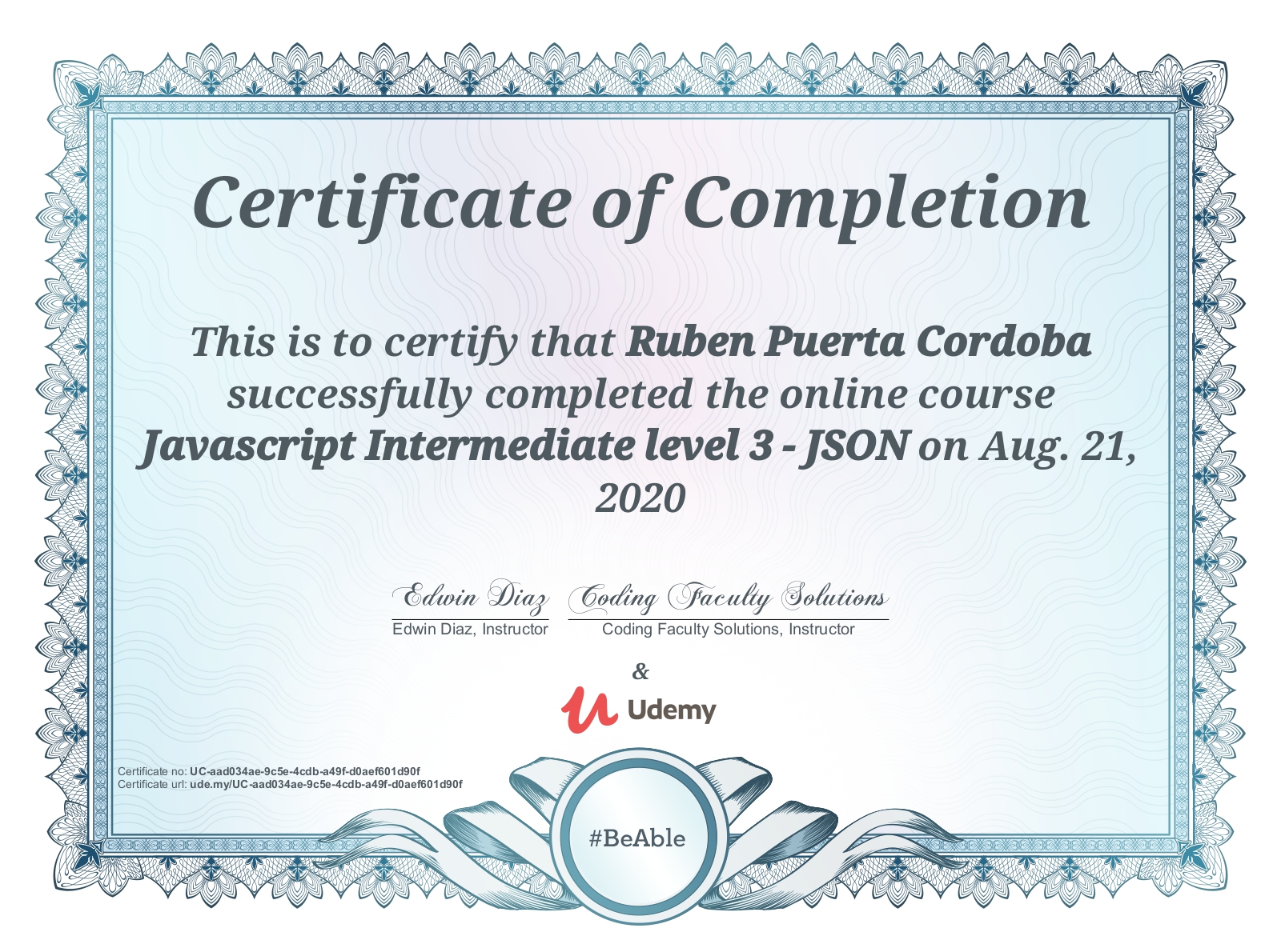 Javascript Intermediate level 3 - JSONimage