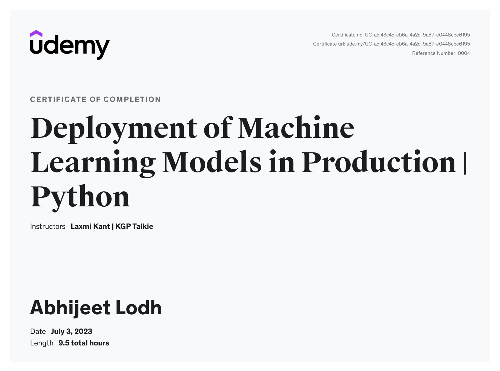 ML Production