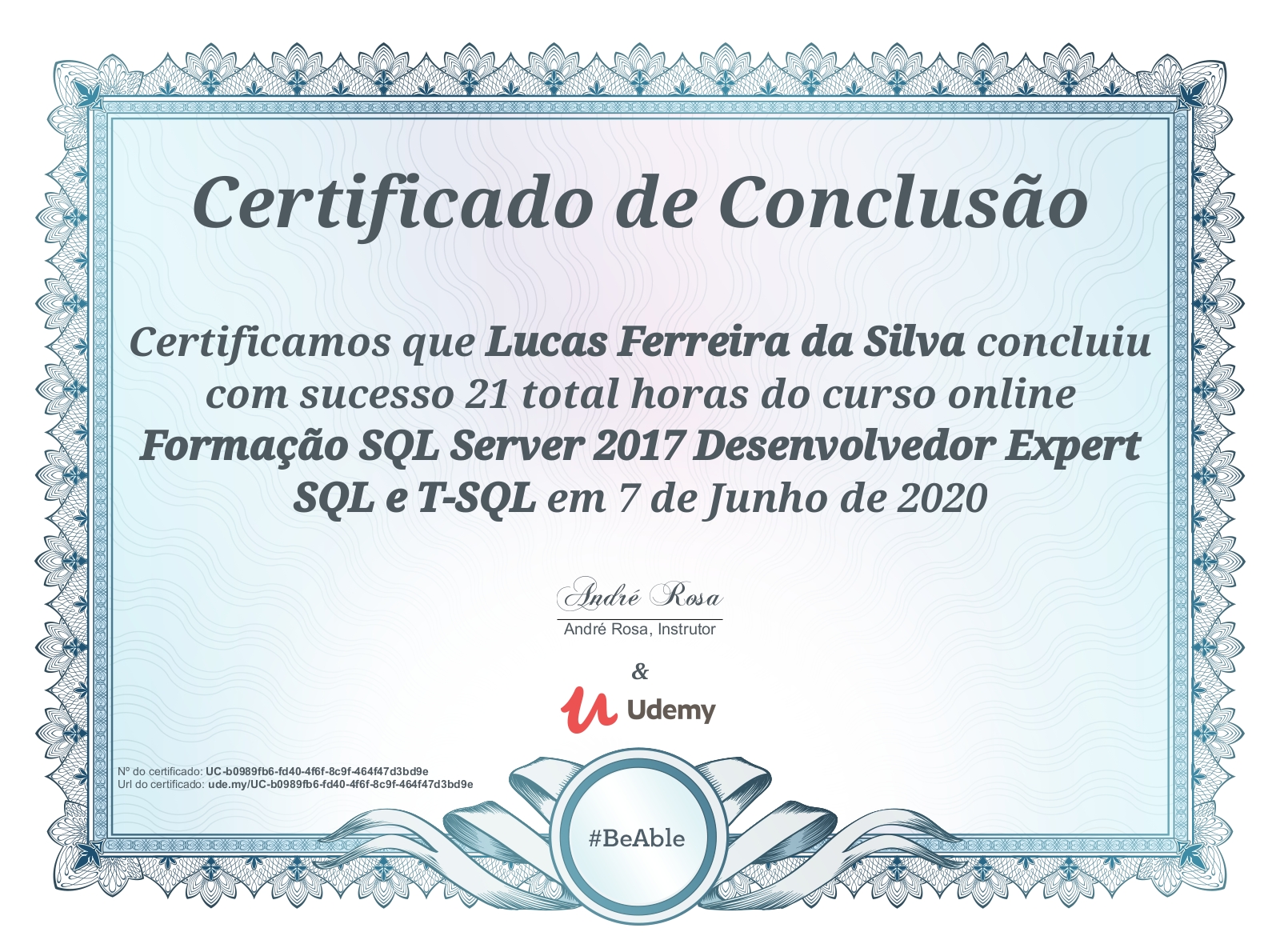 Lucas Ferreira da Silva - Engenheiro de Dados | SQL | ETL | LinkedIn