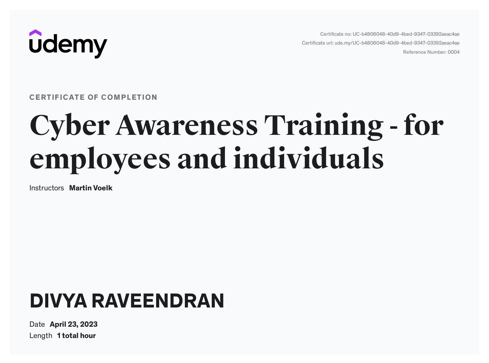 Cyber Awareness Training - for employees and individuals