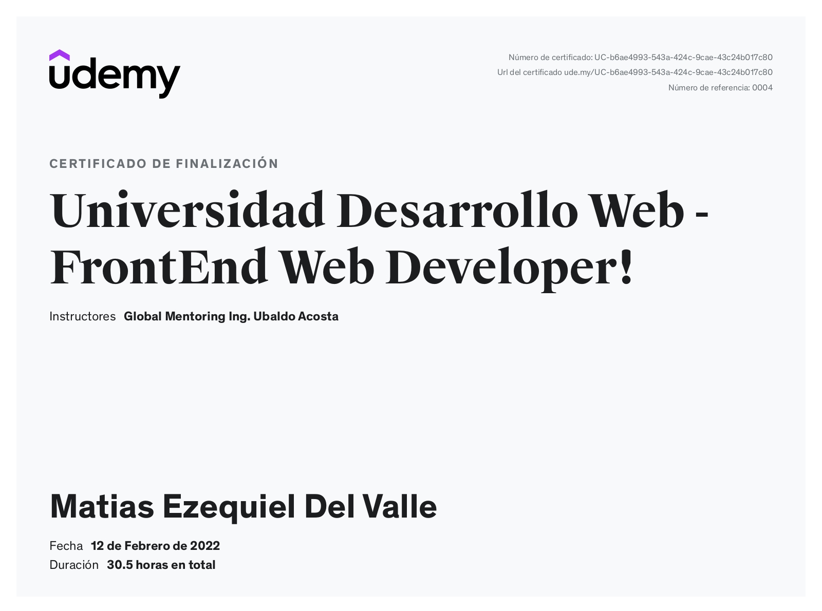 Matias Ezequiel Del Valle - Desarrollador Full Stack || Java | Spring ...