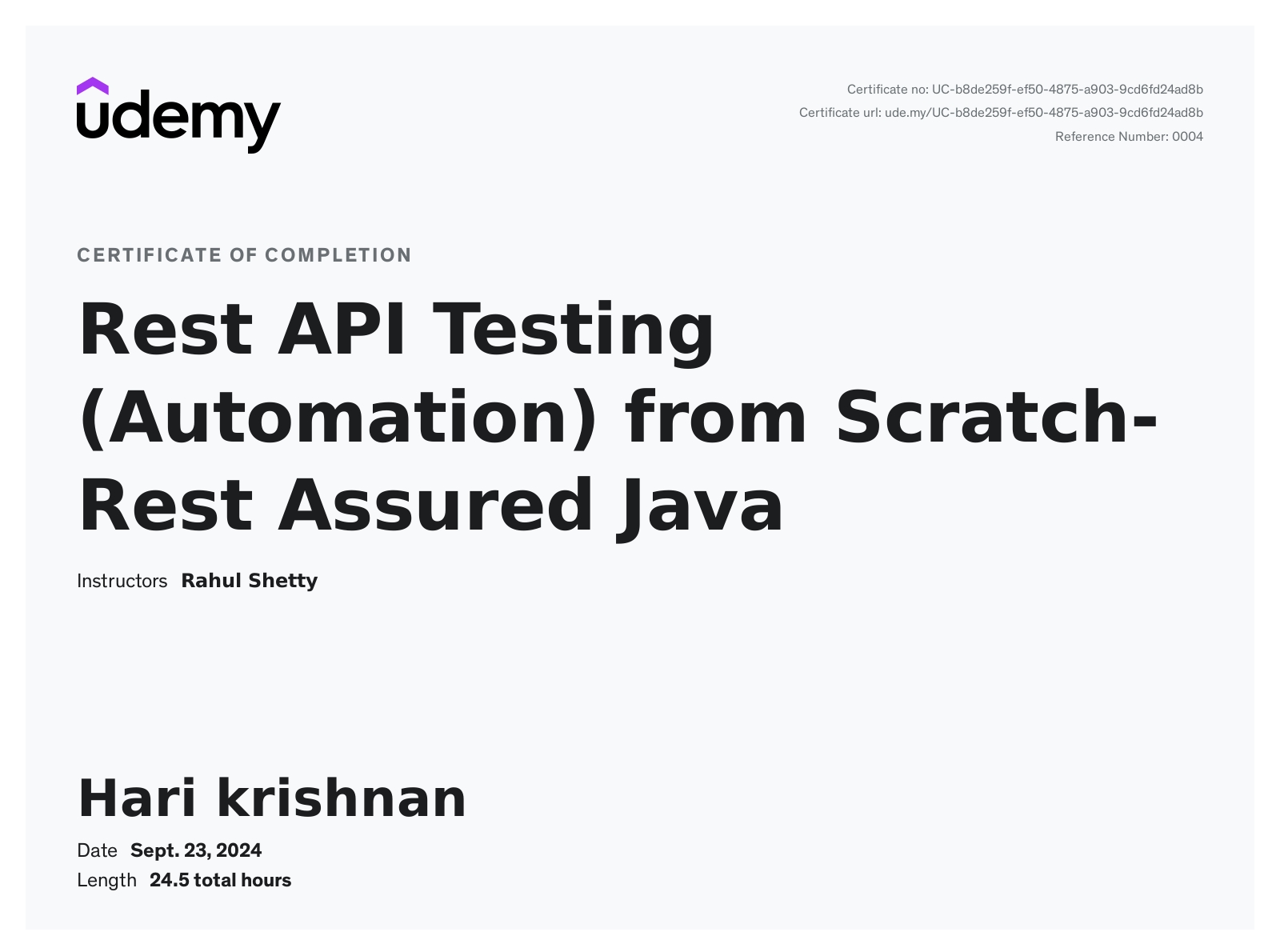 Hari Krishnan - QA Engineer - Panasa Tech | LinkedIn