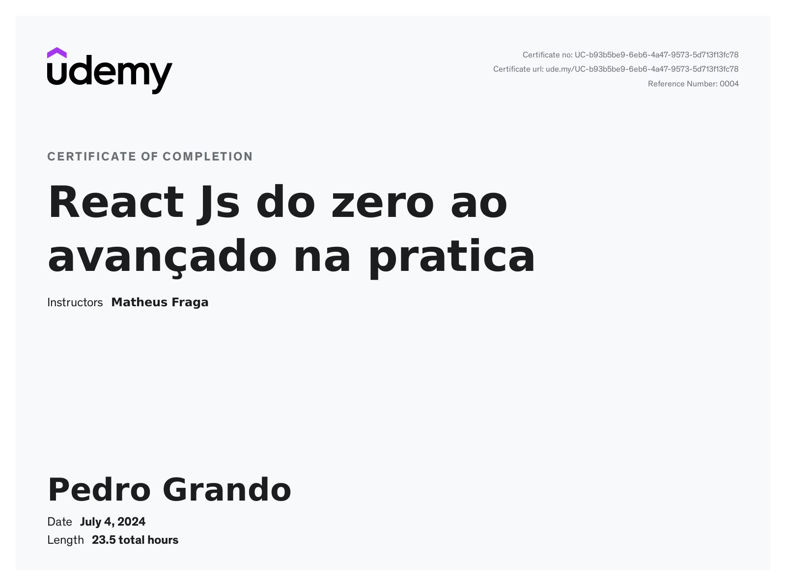 Pedro Grando - Desenvolvedor Frontend & Desenvolvedor Mobile | React ...