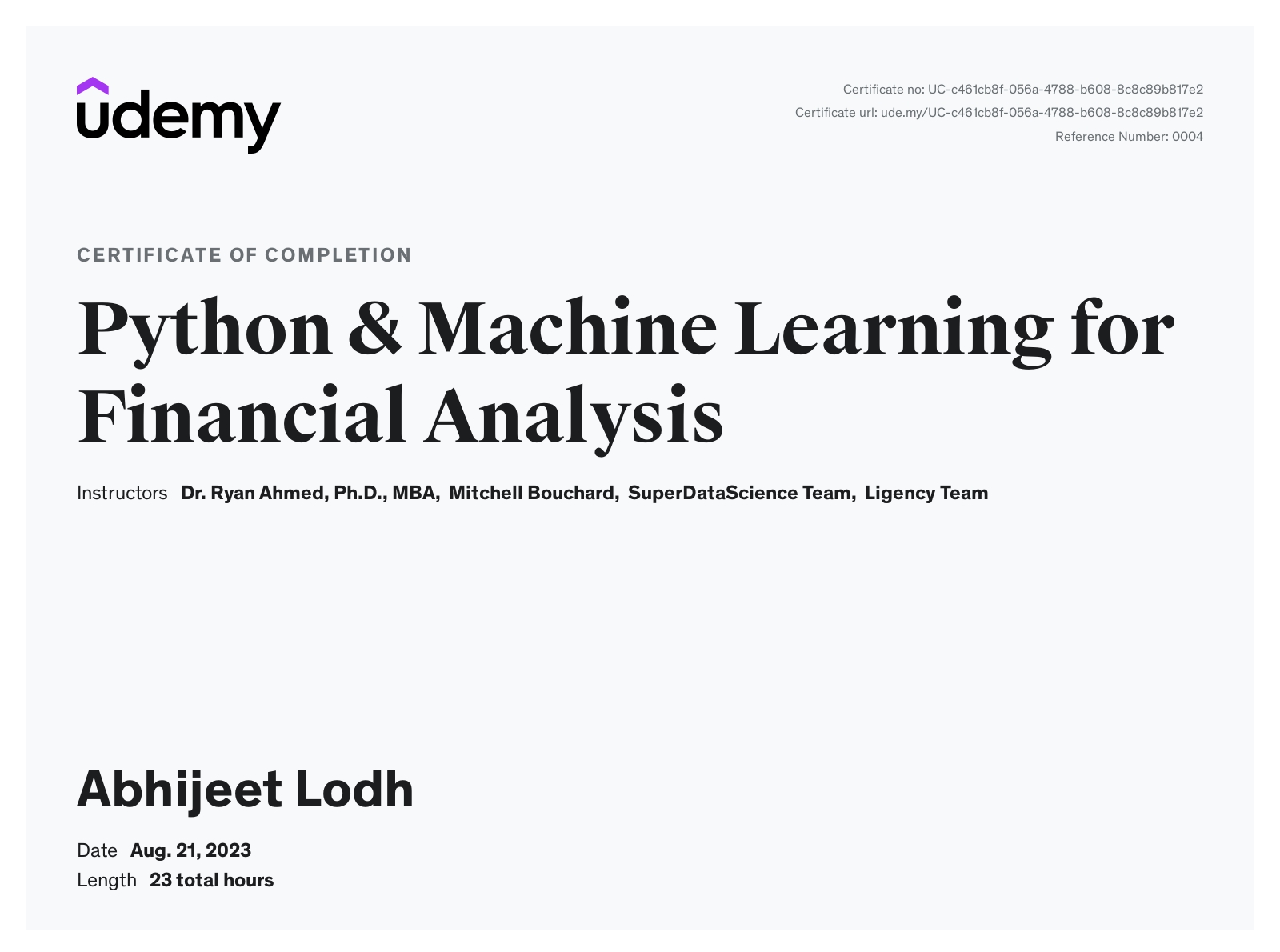 ML Financial Analysis