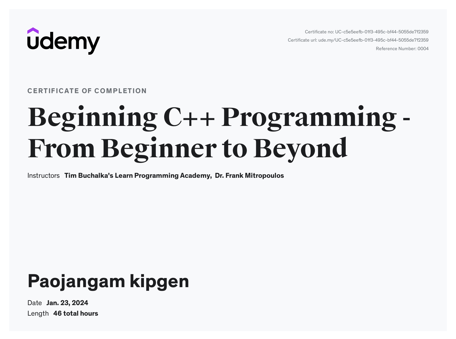 Paojangam( Namcha) Kipgen - B.Tech CSE | Full-Stack Developer | C++ ...