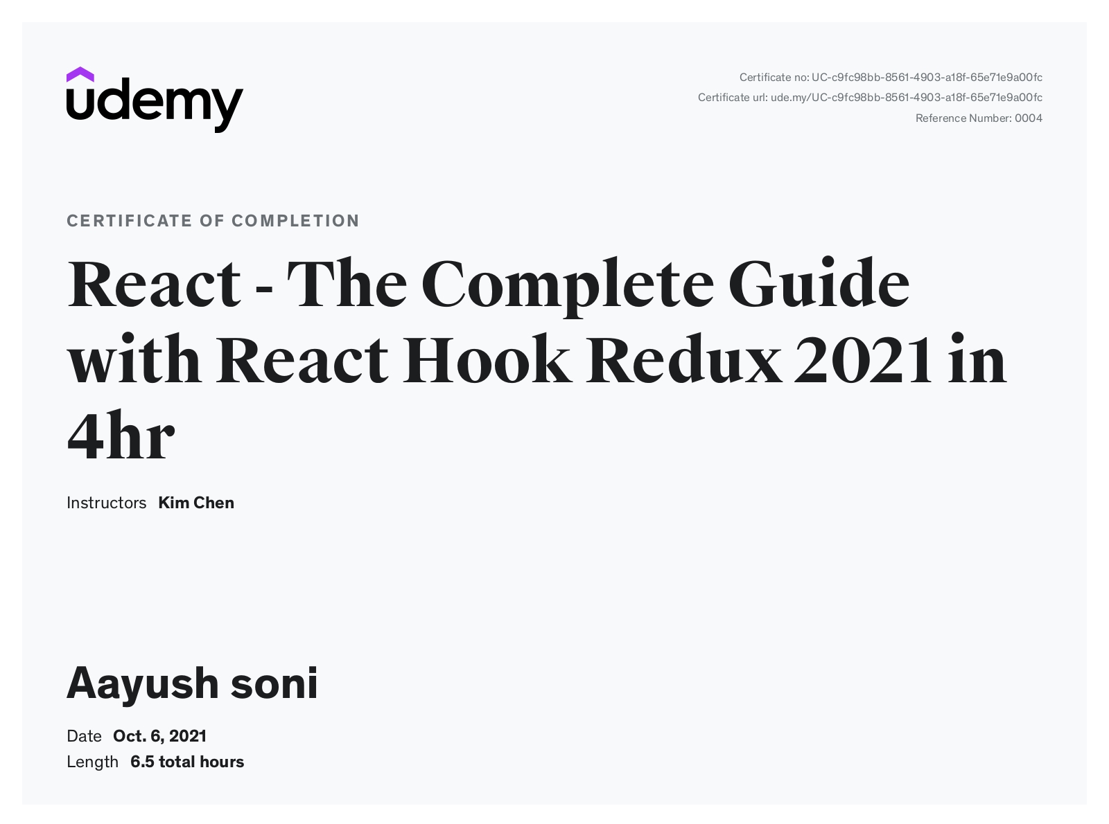 React - The Complete Guide with React Hook Redux