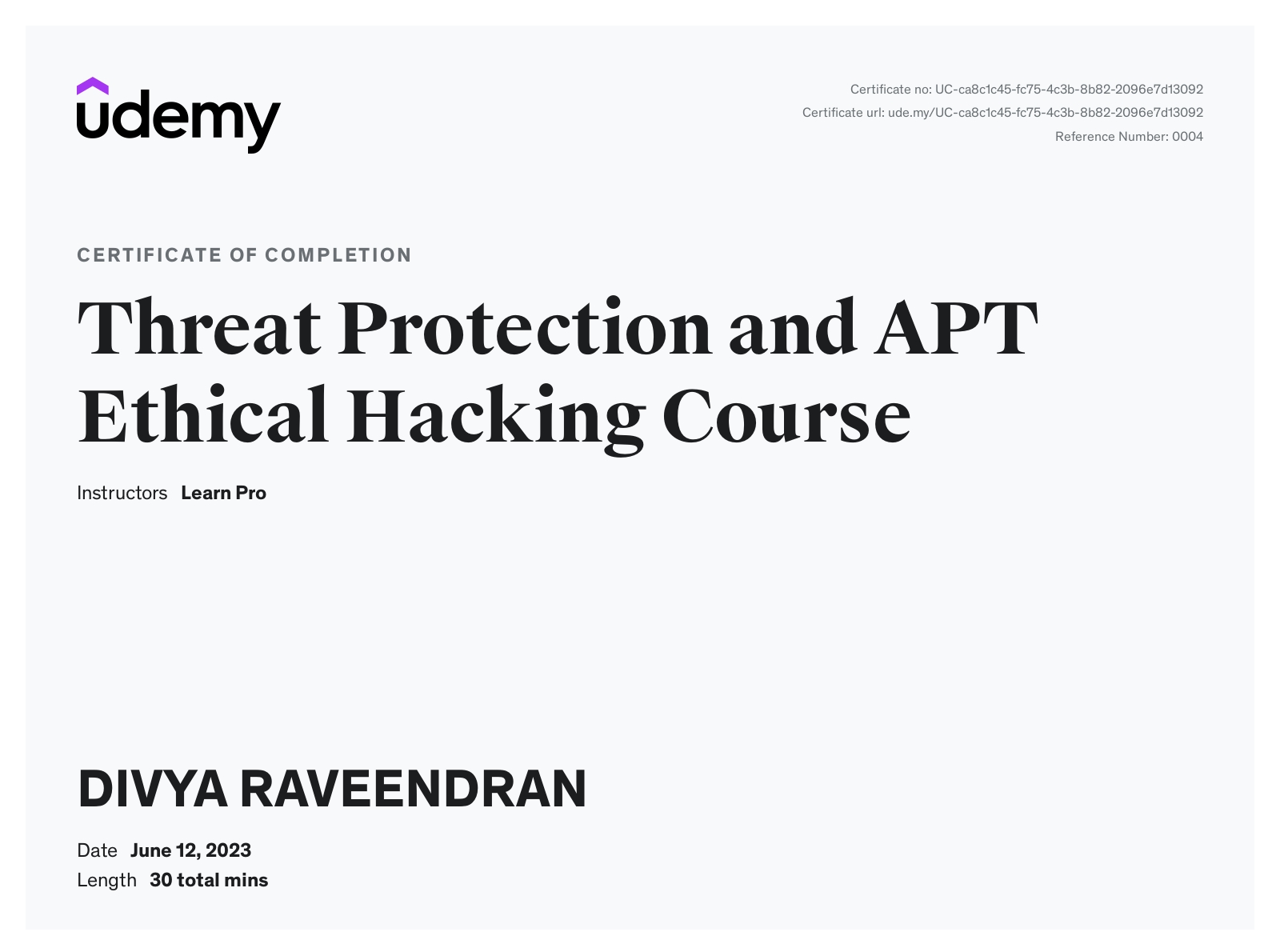Threat Protection and APT Ethical Hacking Course