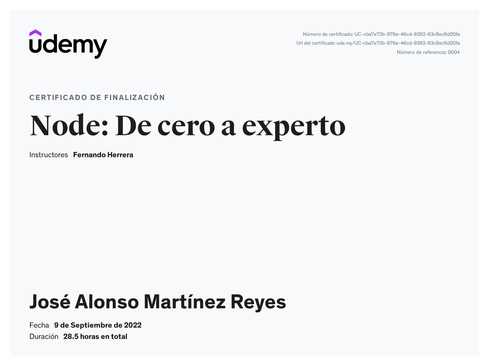 Node.js Certification
