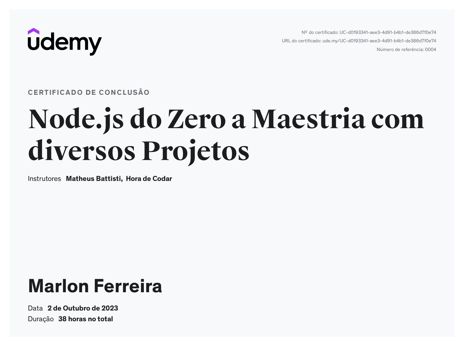 curso Node.js do Zero a Maestria