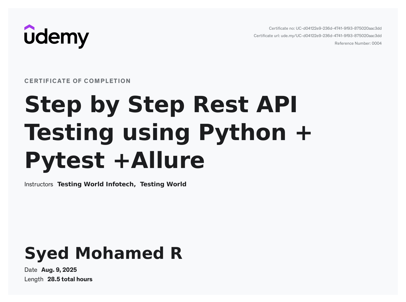 Syed Mohamed R. - QA Automation Engineer | Playwright & Selenium ...