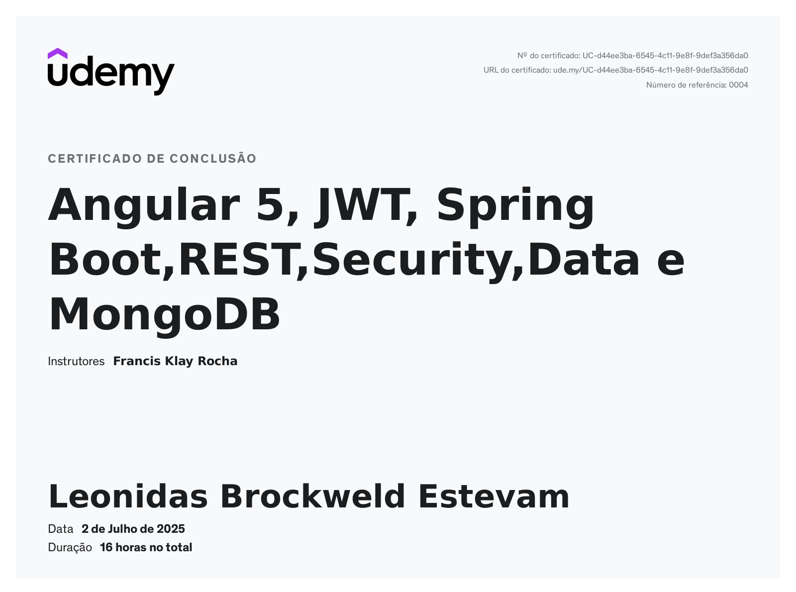 Leônidas Brockweld Estevam - Java Software Engineer | Java | Spring ...