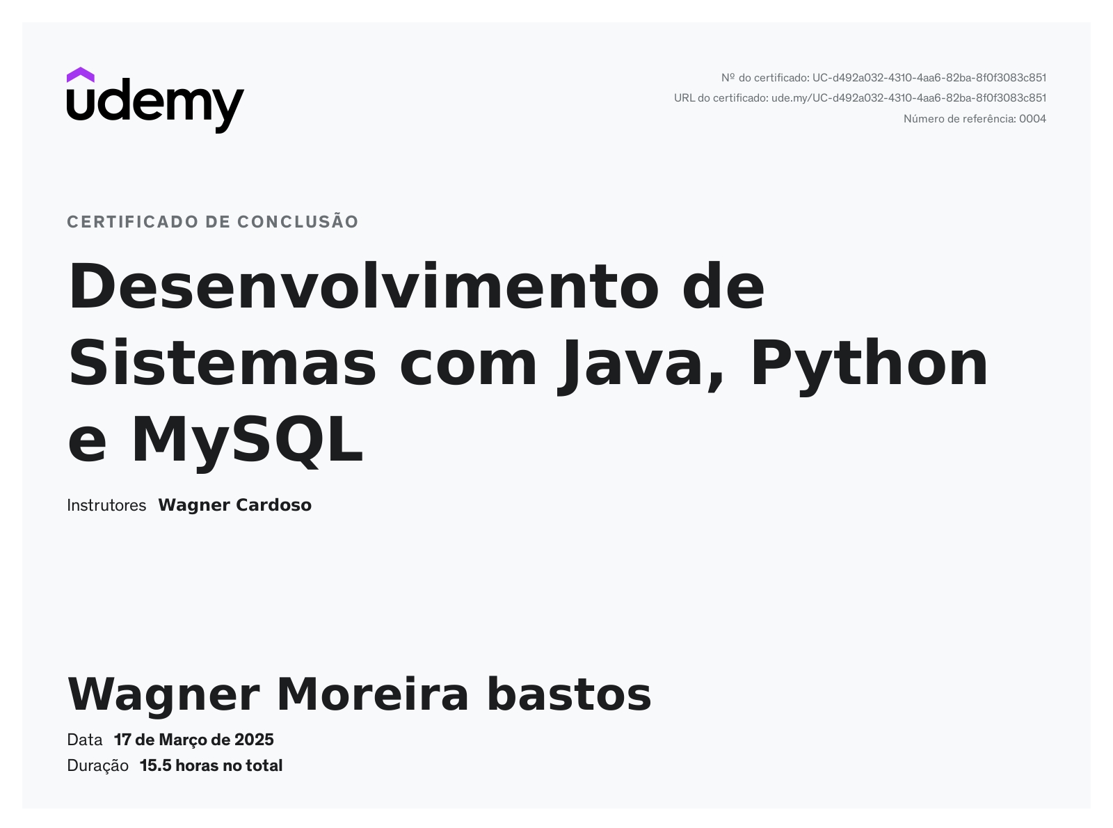 Wagner Moreira - Software Engineer | Node.js | Java | Spring Boot ...